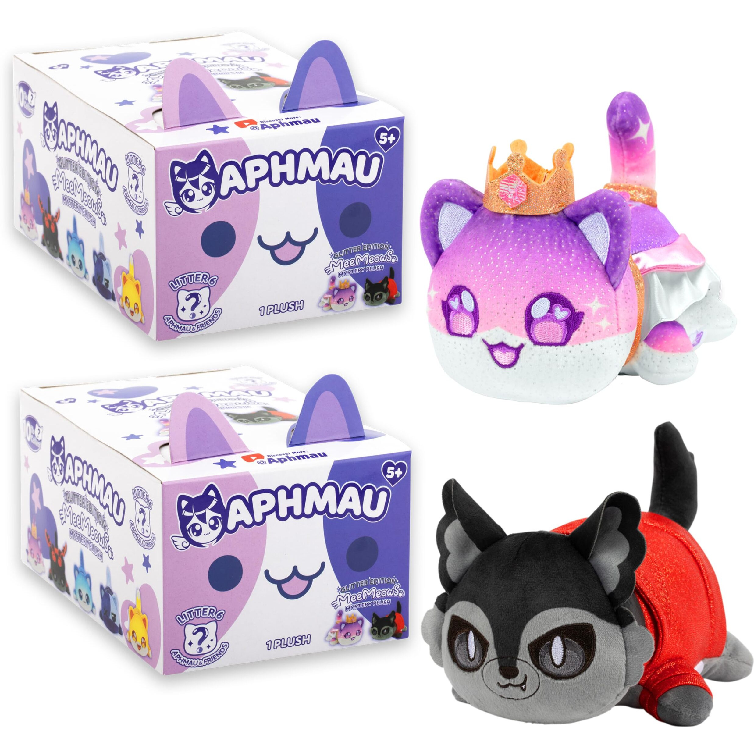 Aphmau 6  Meemeow Mystery Plush 2 Pack Bundle - Series 6 Youtube Gaming Channel  Blind Box  10 Possible Friends  Friends Meemeows  Official Merch