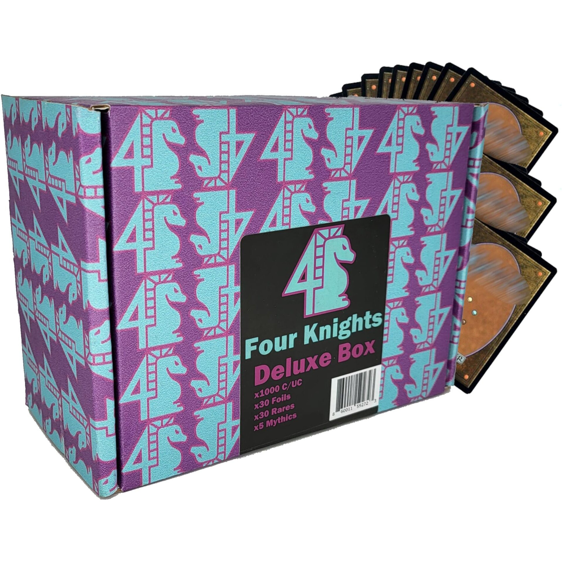Four Knights Mtg Deluxe Collection Booster Box - 1000+ Assorted C/Uc Cards With 30 Rares  30 Foils  And 5 Mythics - Limited Duplicates - Compatible With Magic