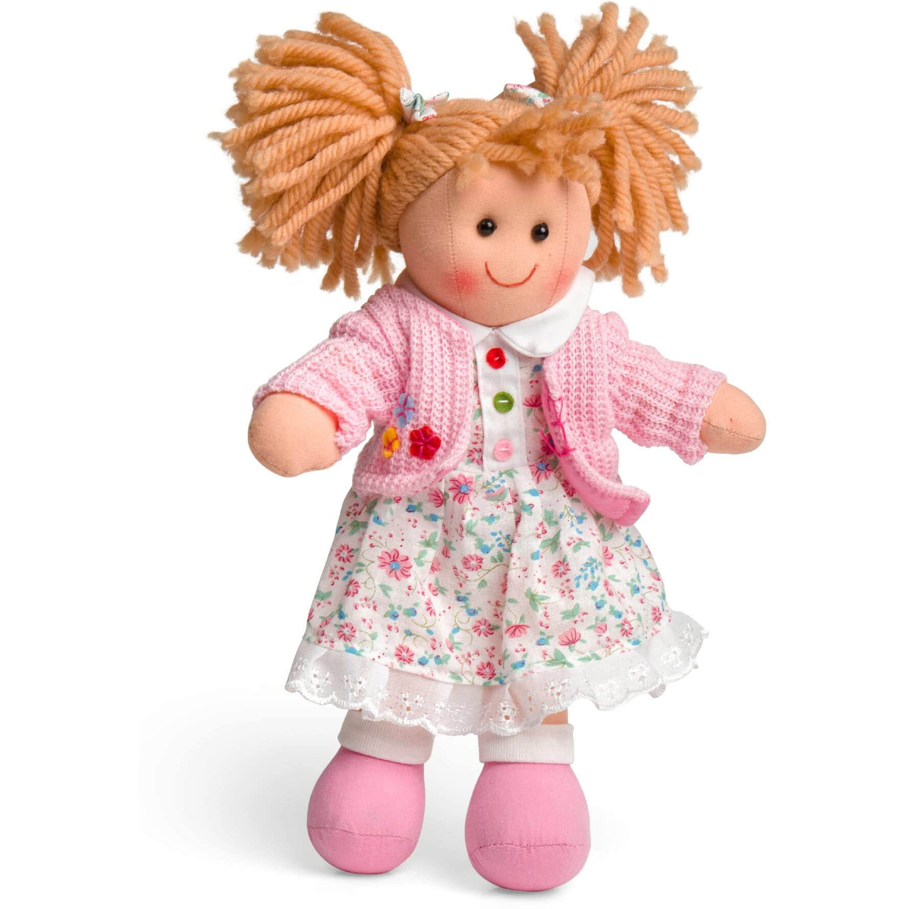 Bigjigs Toys Poppy Rag Doll (Small) - 28Cm Small Rag Doll For 1 Year Old  Ideal First Doll For Babies & Toddlers  Super Soft Dolls  Bigjigs Rag Dolls