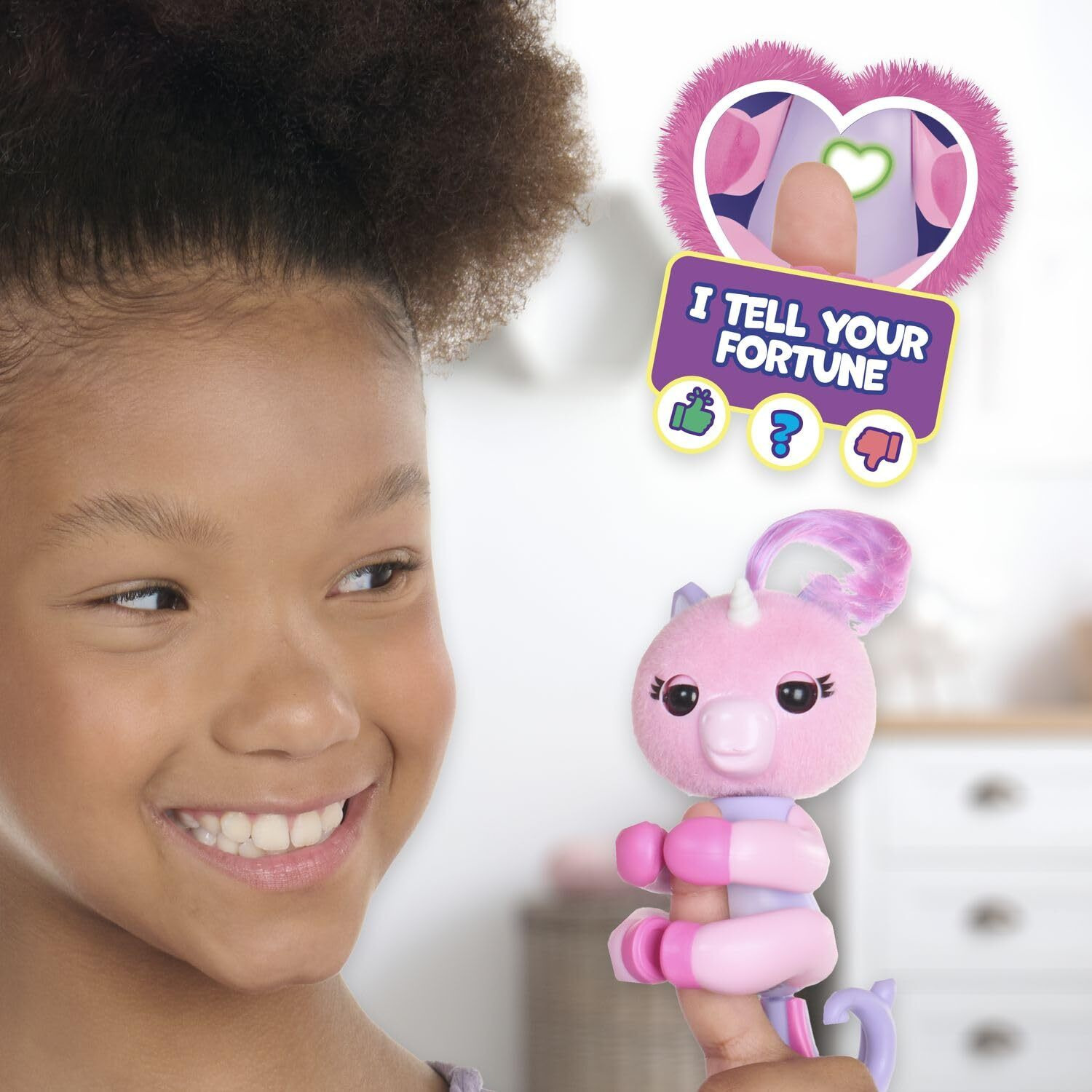 Fingerlings Magic Moods Interactive Baby Unicorn  Mimi (Pink)  Tells Fortune And Mood  70+ Sounds & Reactions (Ages 5+)