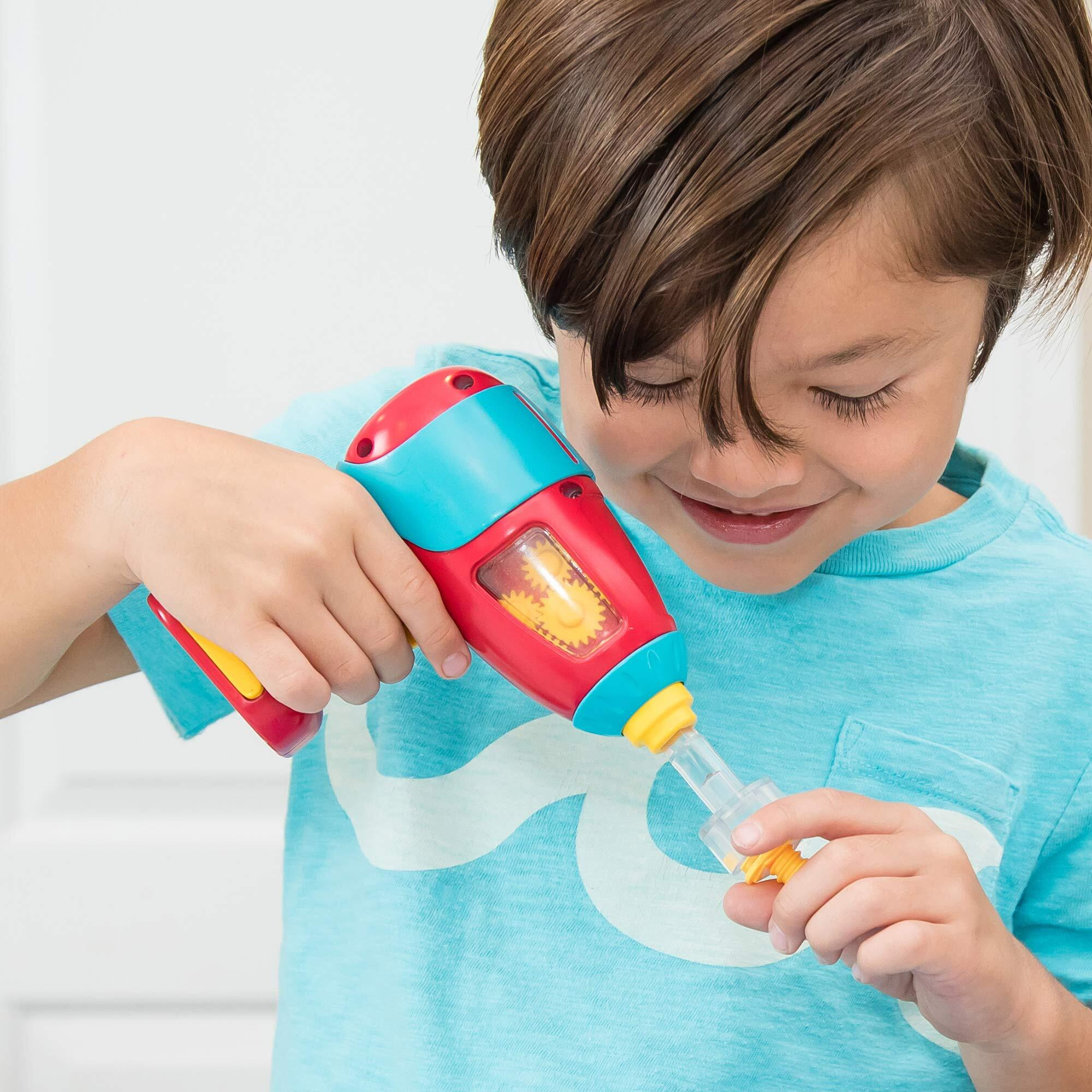 Educational Insights Design & Drill Power Drill  Compatible With Design & Drill Sets  Real Working  Kid-Friendly Toy Drill  Brand New Look