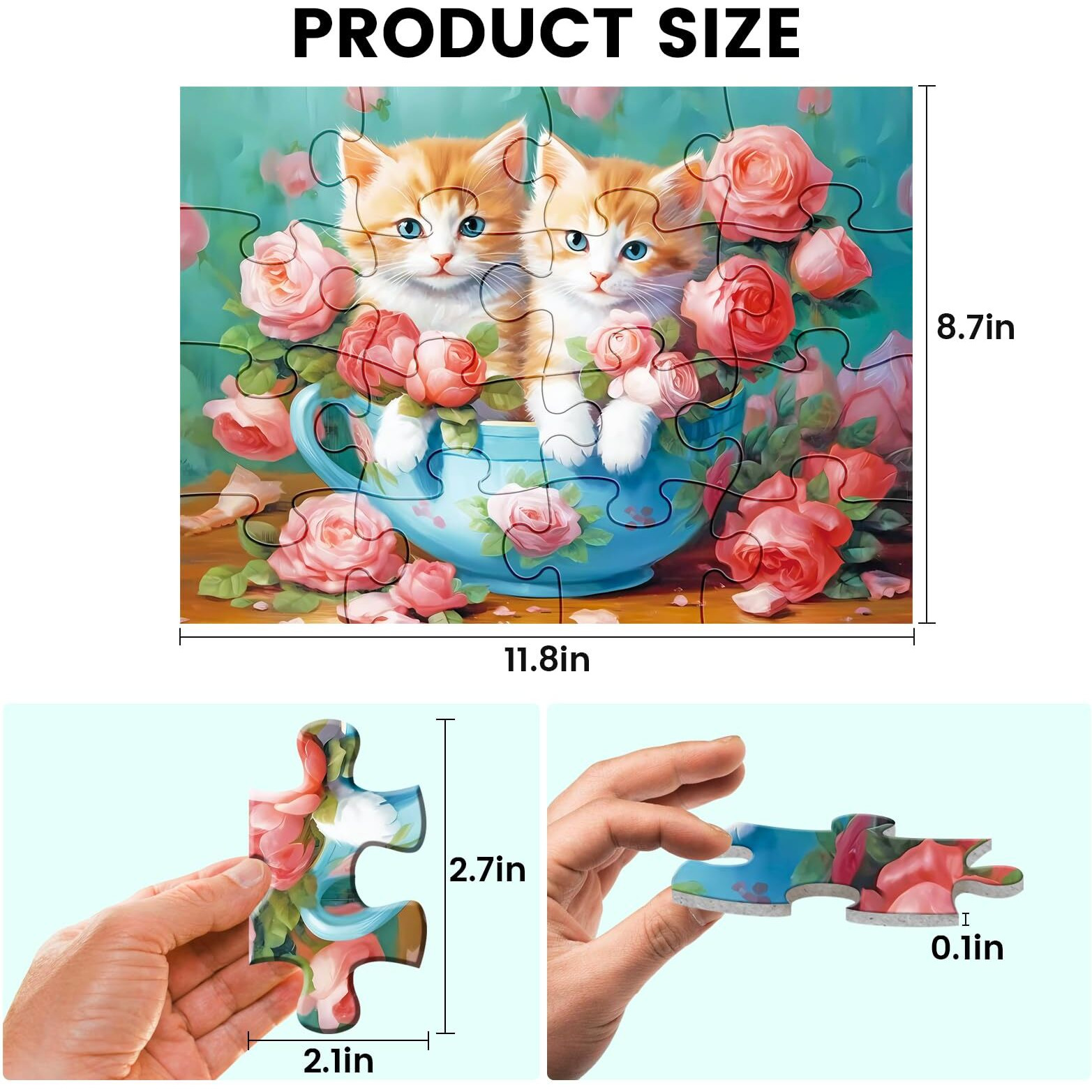 Mjyphdm 4 Pack 16 Large Piece Puzzle For Seniors  Alzheimer's Cognitive Jigsaw Puzzles For Elderly  For Dementia Easy Fun Puzzles Memory Game With 4 Storage Bags