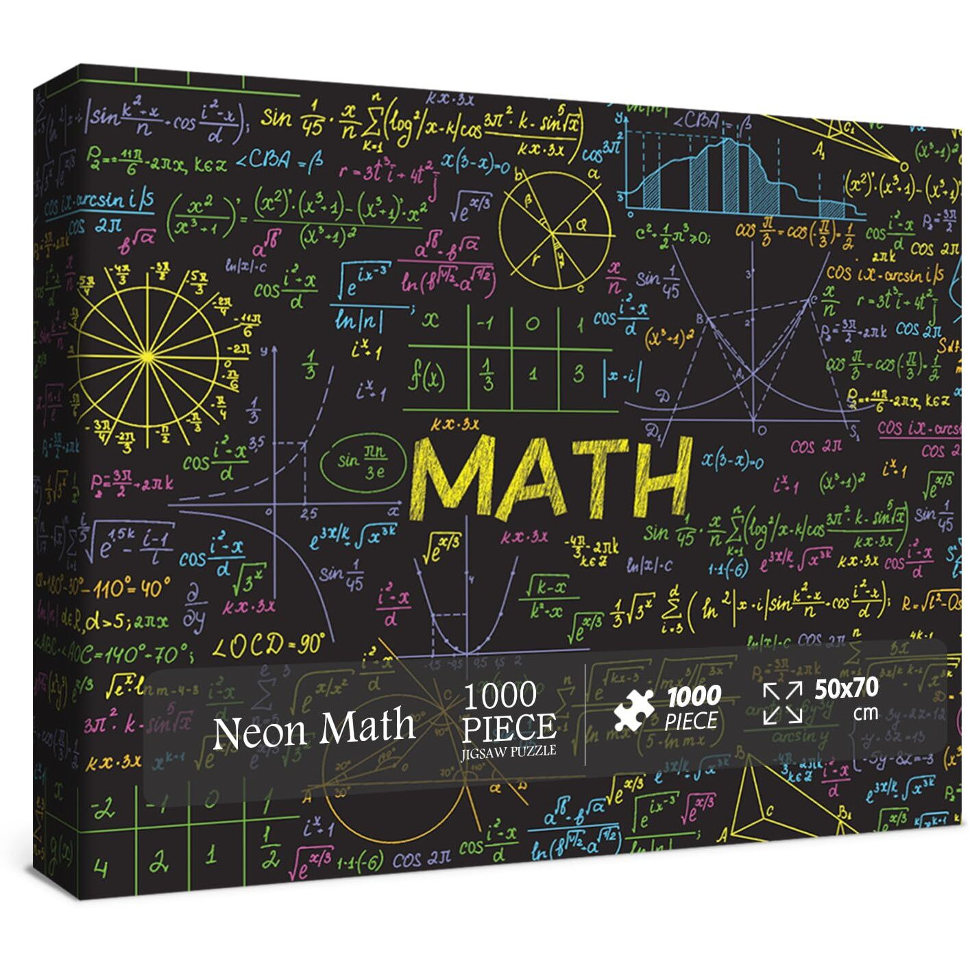 Math Formulas Puzzles 1000 Pieces For Adults  Impossible Difficult Jigsaw Puzzles Neon Art Puzzle  Funny Family Puzzle Collage Challenging Puzzles
