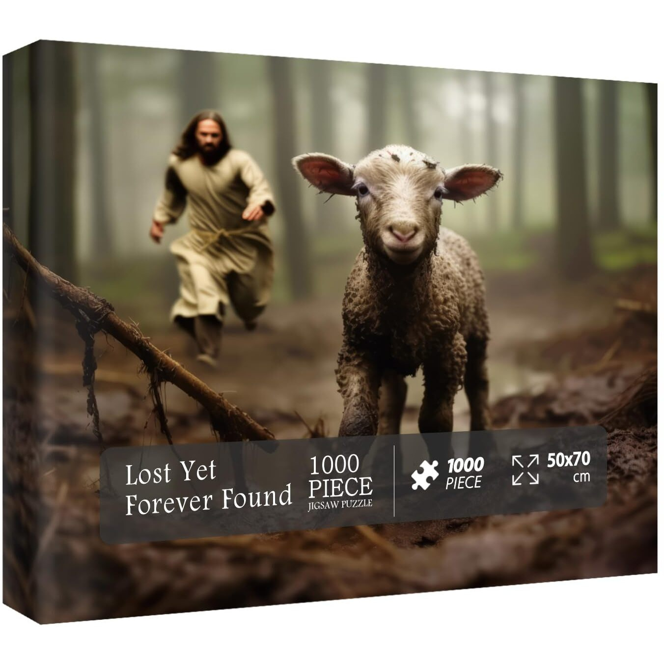 Christian Puzzles For Adults 1000 Pieces Jesus Religious Jigsaw Puzzles  Lamp Sheep Puzzles For Living Room Wall Painting