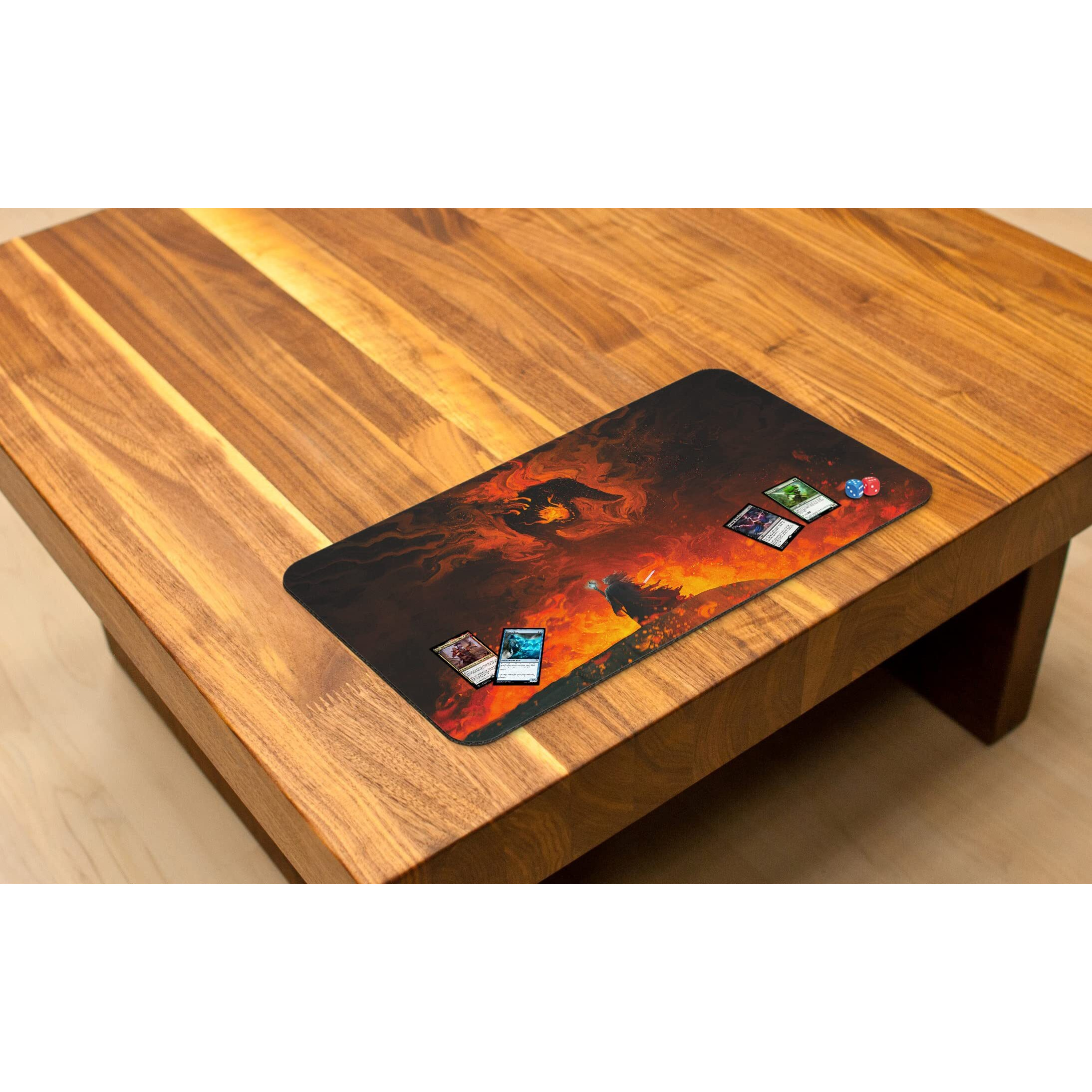 Paramint The Shadow And The Flame (Stitched) - Mtg Playmat By Anato Finnstark  Lotr Lord Of The Rings - Compatible With Magic The Gathering Playmat - Play Mtg  Yugioh  Tcg - Original Designs