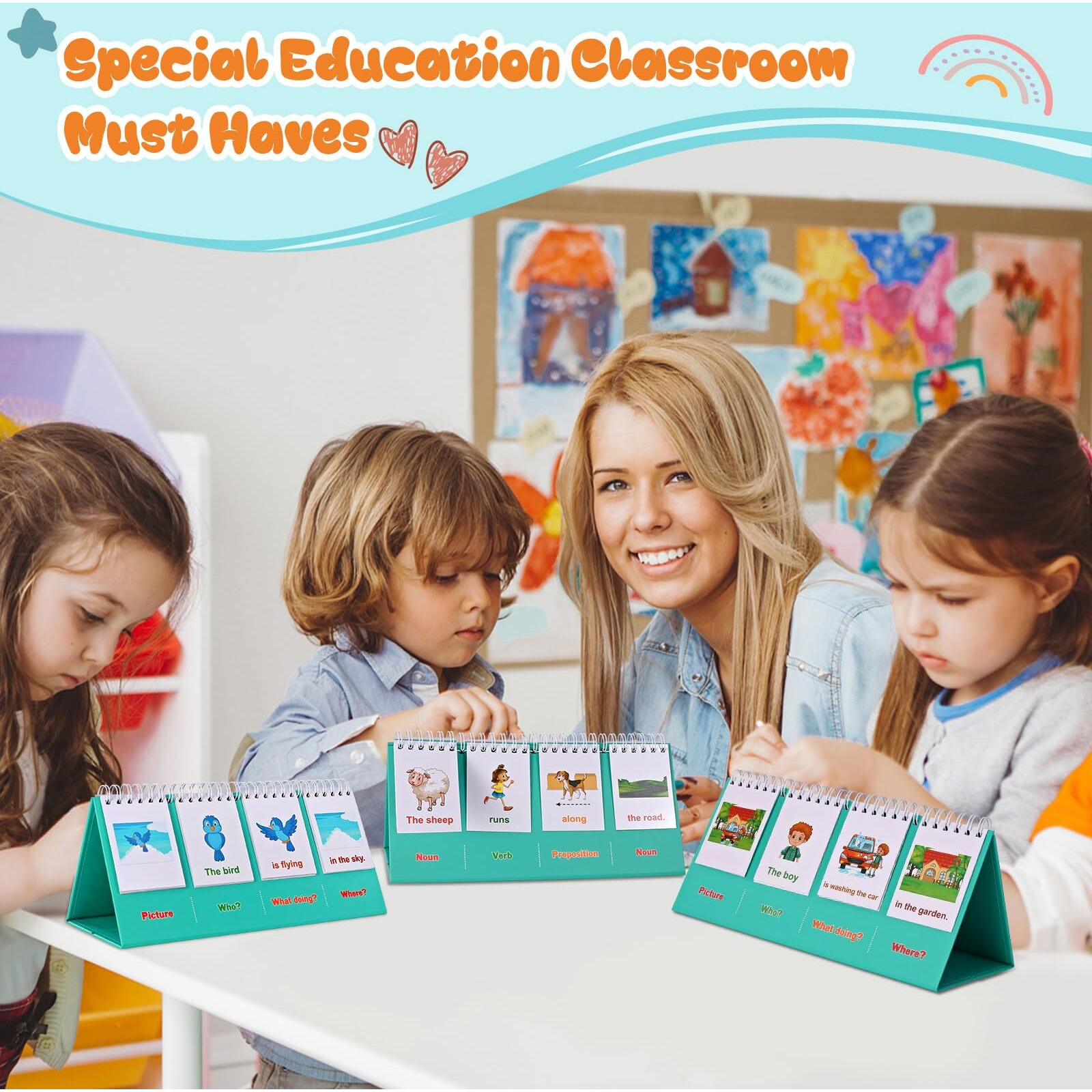 Sentence Building For Kids-Speech Therapy Materials  Kindergarten School Supplies  Preschool 1St 2Nd Grade Classroom Must Haves For Homeschool Supplies  Special Education Toys And Games For Toddlers