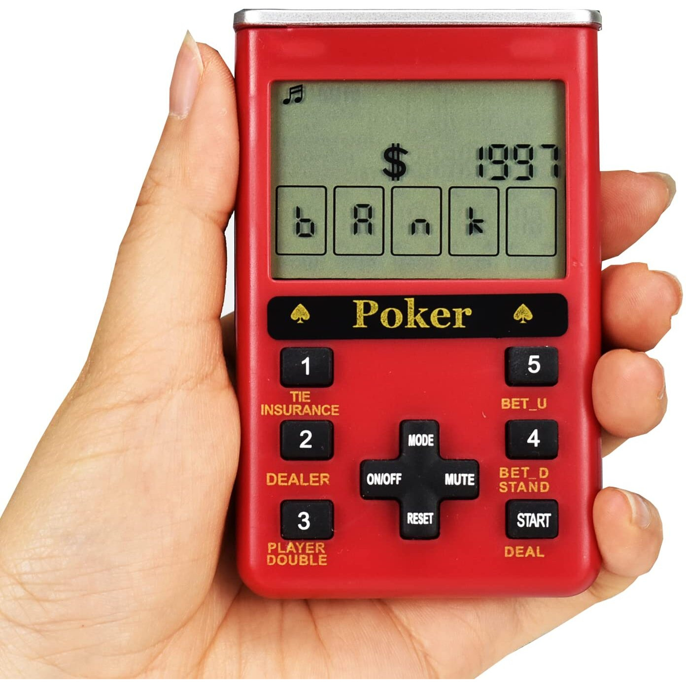 Kdsbnk Handheld 7-In-1 Casino Game - Experience The Thrill Of Vegas Anywhere - Perfect For Adults (Red Plastic)