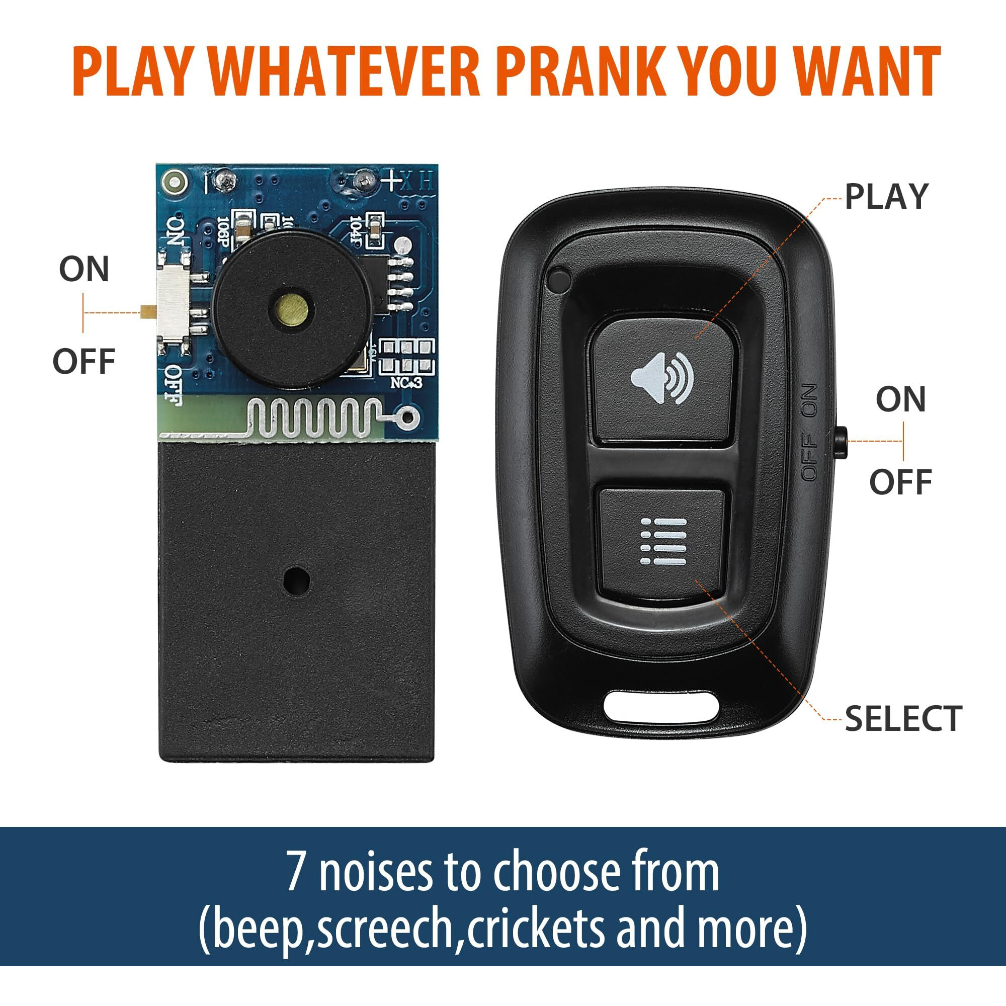 Joywhiz Cricket Noise Maker Prank With Remote Control Hidden Prank Noise Maker For Adults Prank Stuff Suitable For Party  Office  Home  School  Car