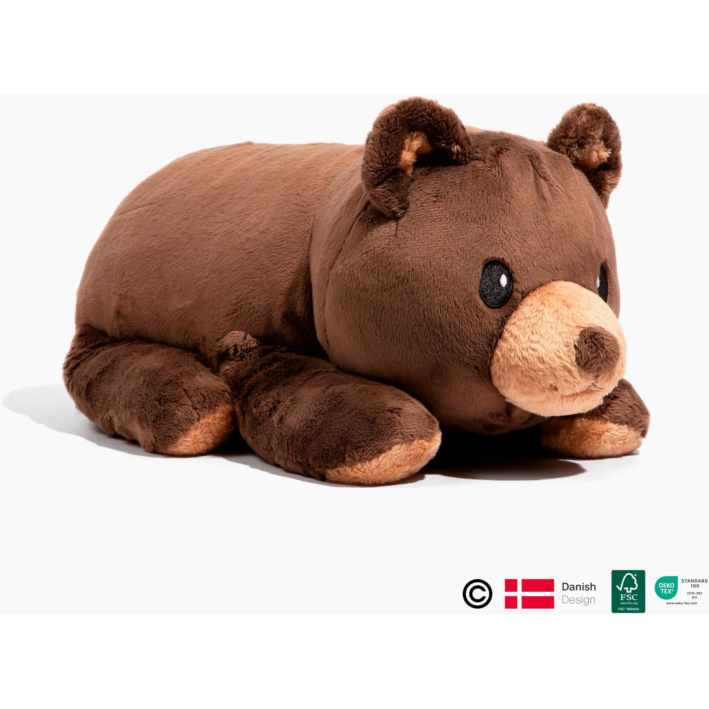 Brease 5 Lb Unscented Weighted Brown Teddy Bear Plush Toy - Gentle Companion For Children And Adults  Soft Plushie For Boys And Girls  Snuggly Bear For Comfort  Calm  And Gentle Embrace