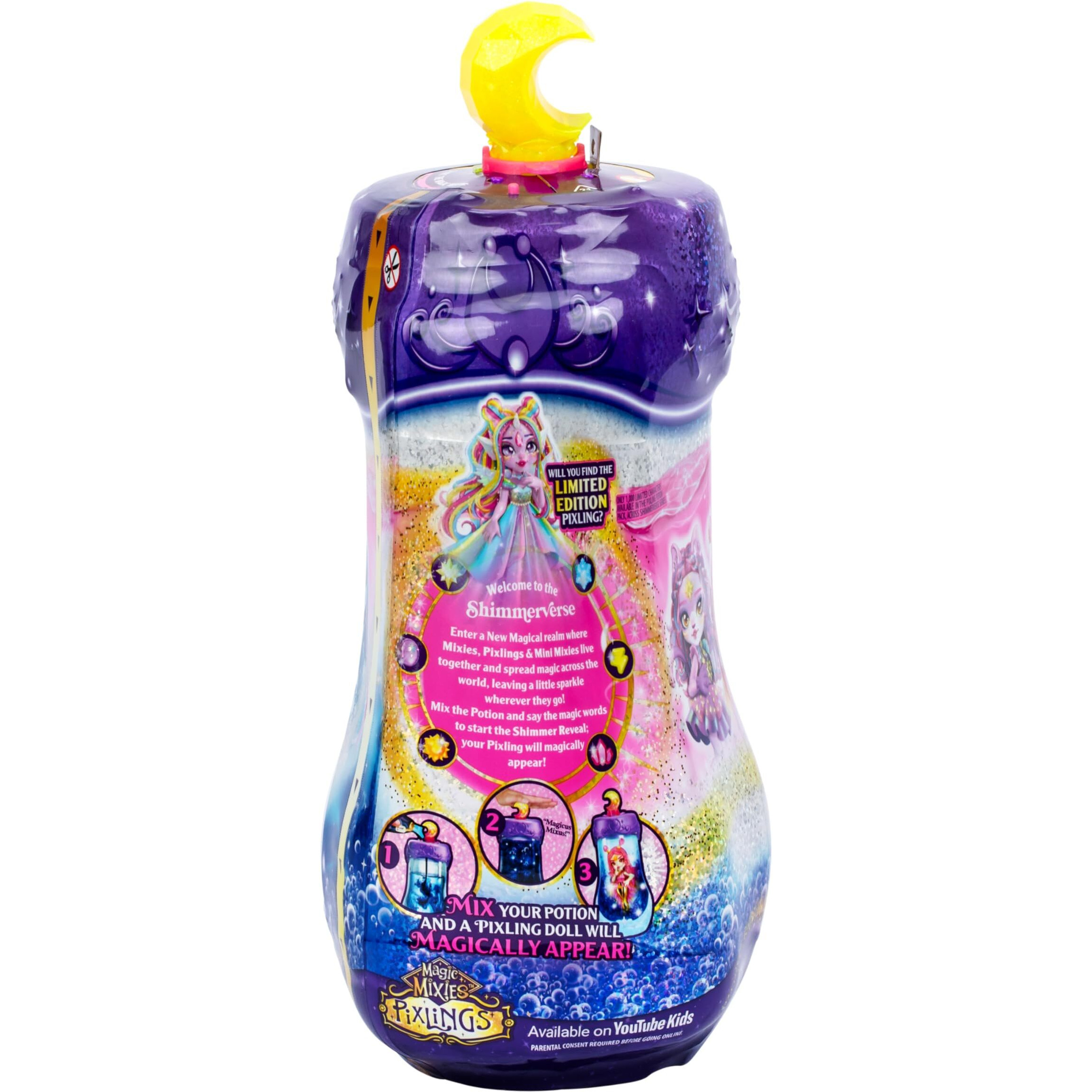 Magic Mixies Pixlings Shimmerverse Series  Create & Mix A Magic Potion To Reveal Tiggz The Tiger Pixling  Watch As This Beautiful 6.5"" Fashion Doll Appears Inside The Potion Bottle