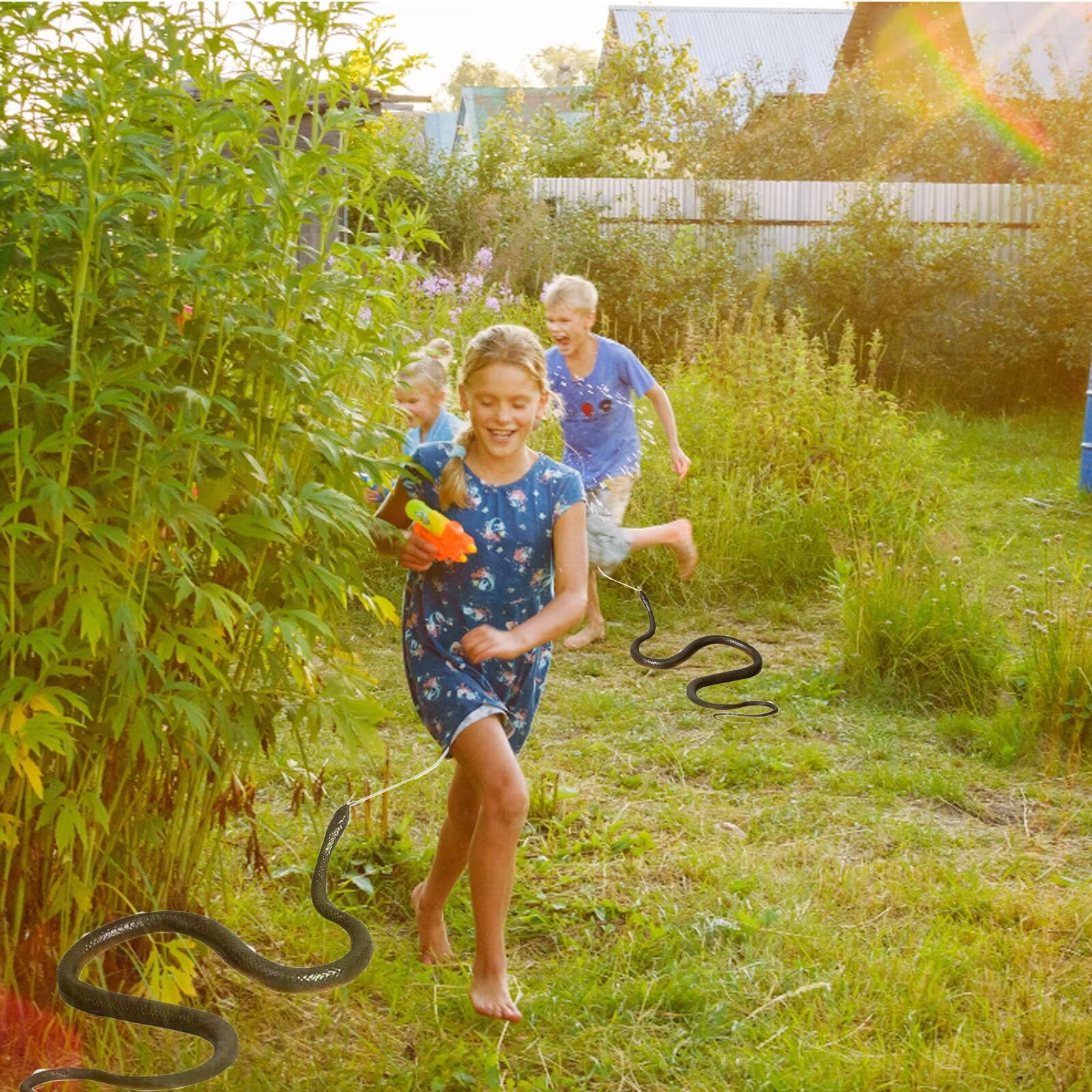 Vistapex Snake Prank With String Clip Golf Snake Prank Clip On Snake Prank Rubber Snake Snake Prank With String Prank Snake Toy Realistic Rubber Snake Prank Toy Snake Toy (1.2M)