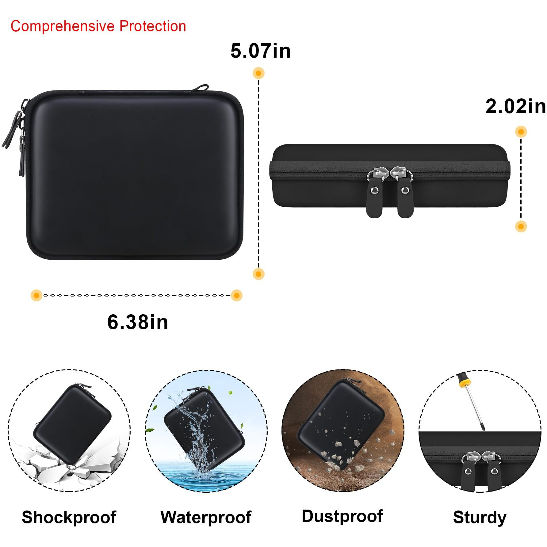 Elonbo Carrying Case For Anbernic Rg40Xxv/ Rg405V/ Rg406V Retro Handheld Game Console  Anbernic/ Giipgoop Rg 40Xxv Portable Gaming Console Travel Storage Bag  Linux System Games Organizer Holder Black