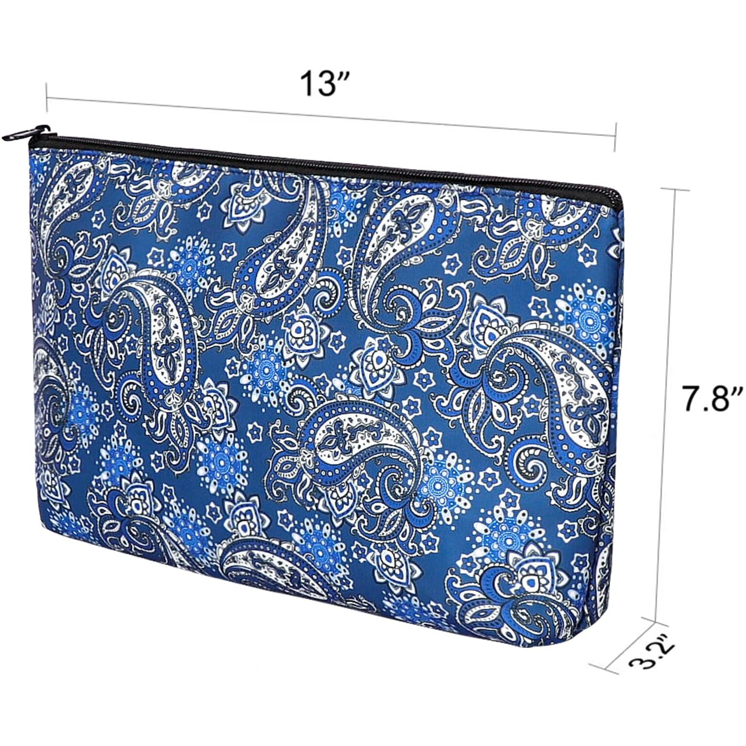 Gustaria Empty Mahjong Bag Thickened Blue Printed Soft American Mahjong Tiles Bag (Case Only)