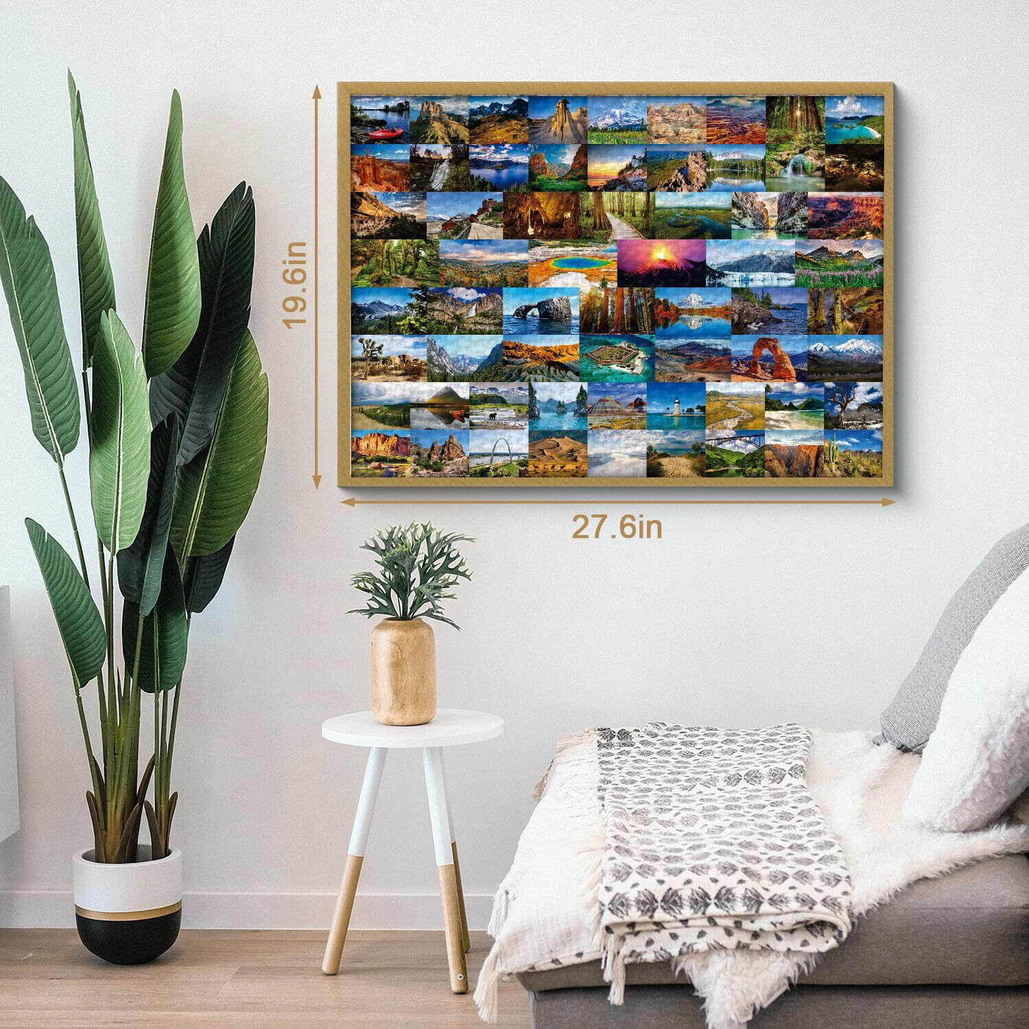 National Parks Puzzle For Adults 1000 Pieces  Landscape Nature Puzzle As National Parks Wall Decor  American Scenery Mountain Jigsaw Puzzle Including Yellowstone  Yosemite  Zion
