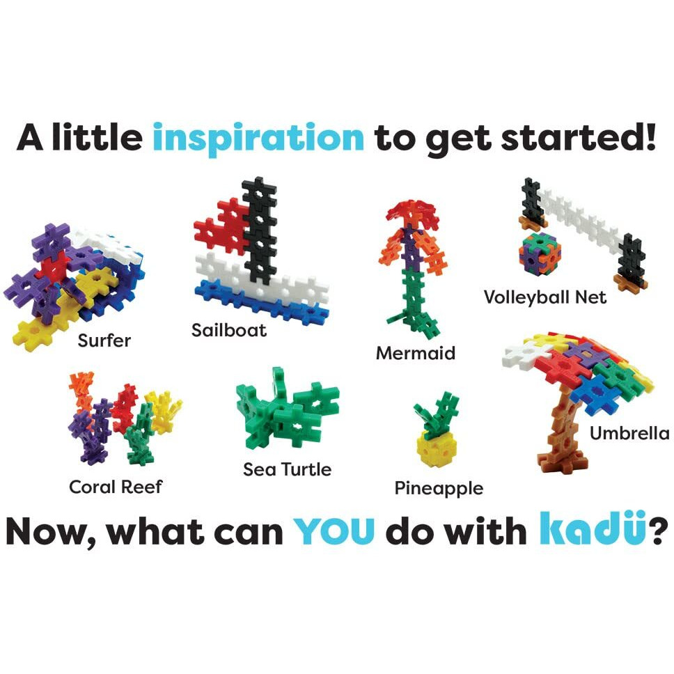 Incredibly Interconnectable Toys Kadu Classic 80 Piece Classic Set - Stem/Steam Building + Construction Toy  For Open + Imaginative Play