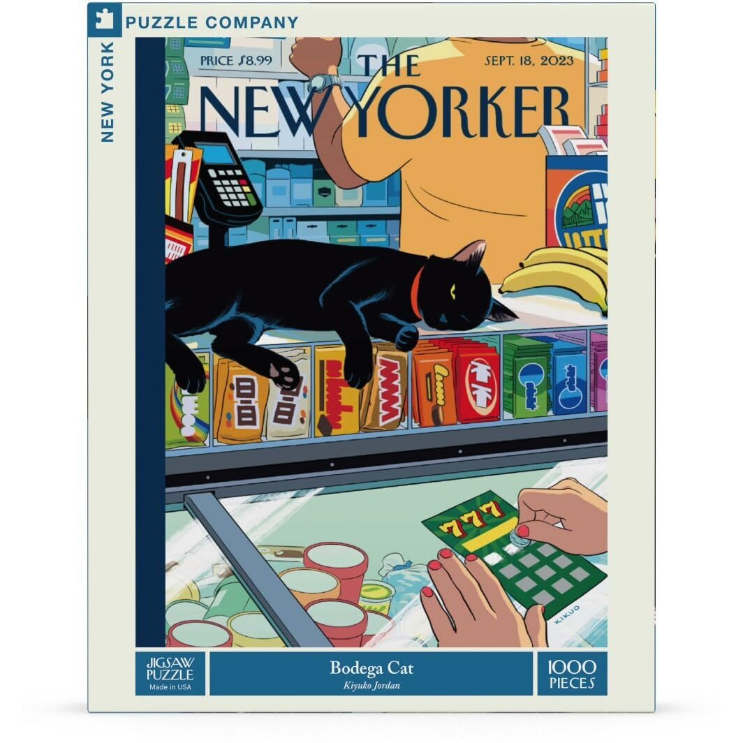 New York Puzzle Company - New Yorker Bodega Cat - 1000 Piece Jigsaw Puzzle For Family Game Nights By R. Kikuo Johnson