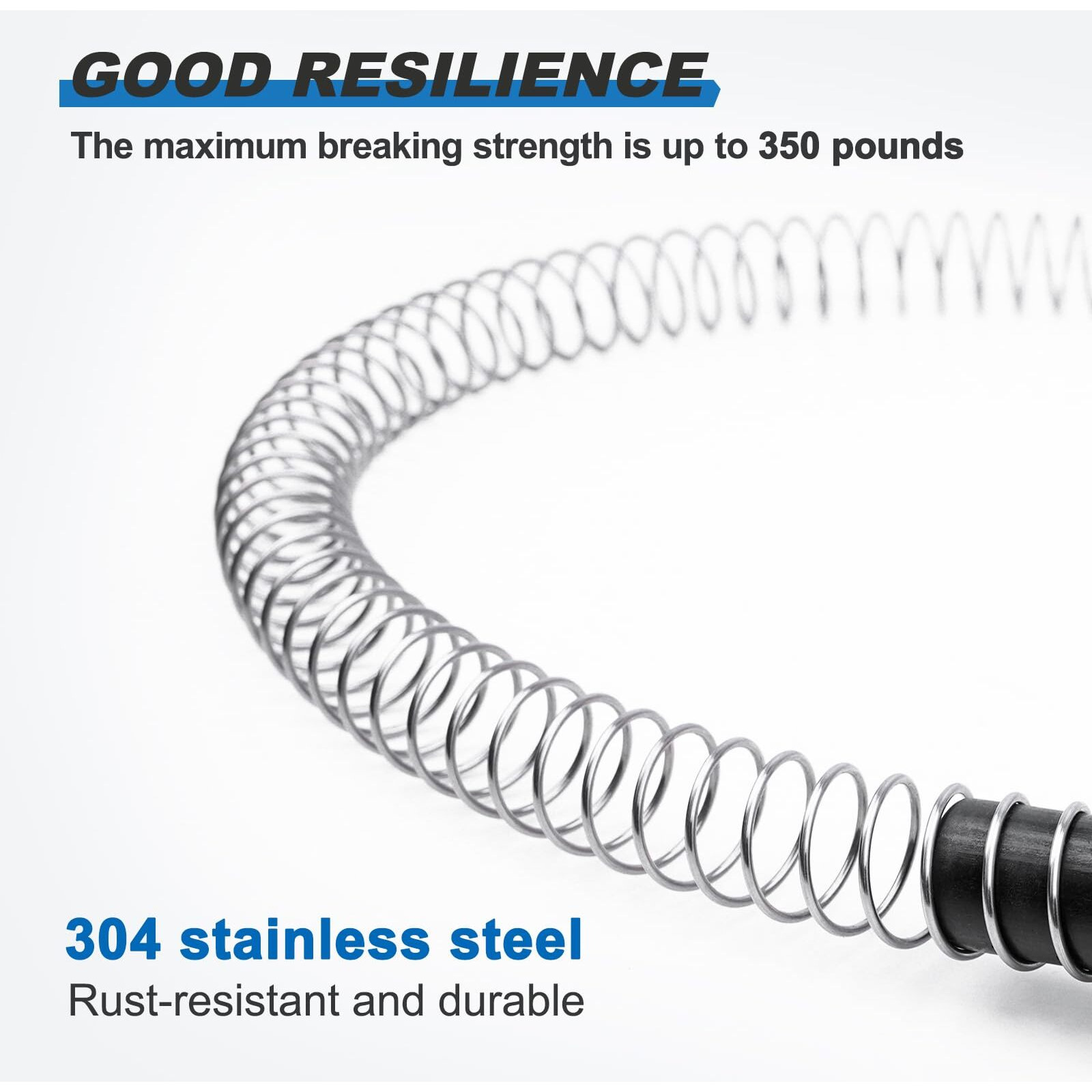 Fologtoo Zipline Spring Brake  6.5Ft Extra Long Heavy Duty Stainless Steel Zipline Brake Stopper  Zip Line Kit For Backyard Zipline Spring For 3/16 1/4 5/16 3/8 Inch Cable