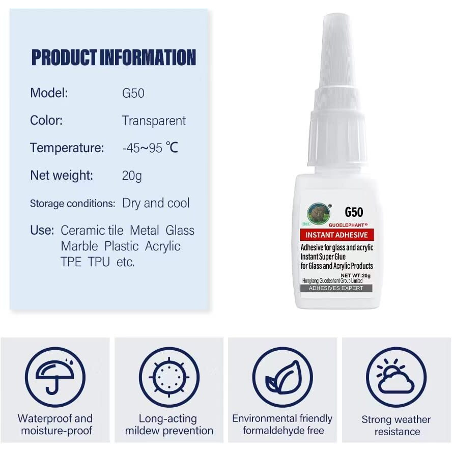 Glass Glue  Adhesive For Acrylic  For Bonding Between Glass And Glass  Acrylic  Metal  Etc. Instant Super Glue For Glass  Glasses  Acrylic  Crystal  Mirror  Diy Craft  Window  Glass Product