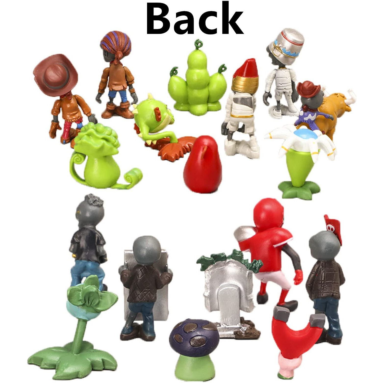 Jhesao 18Pcs Plants And Zombies Pvz Toys Set Action Figures Pvc Toy New  Great Gifts For Kids And Fans  Birthday And Party New