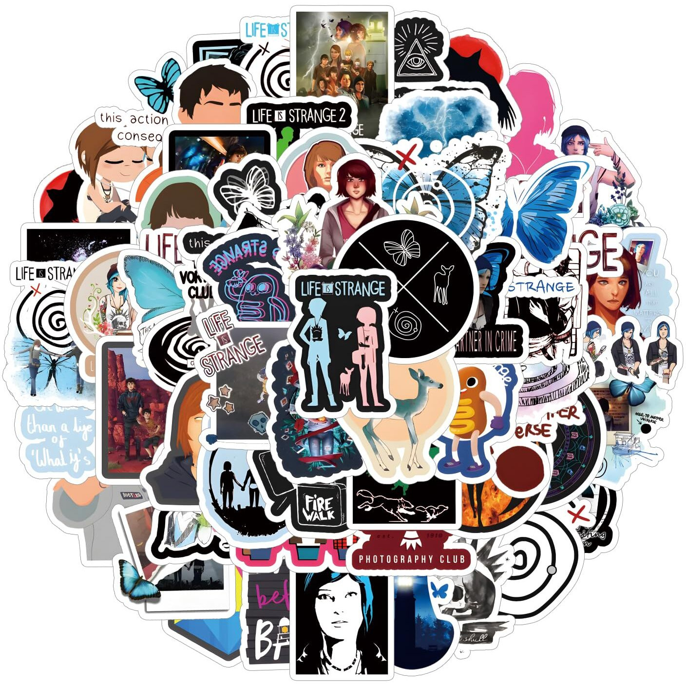 65Pcs Life Is Strange Stickers