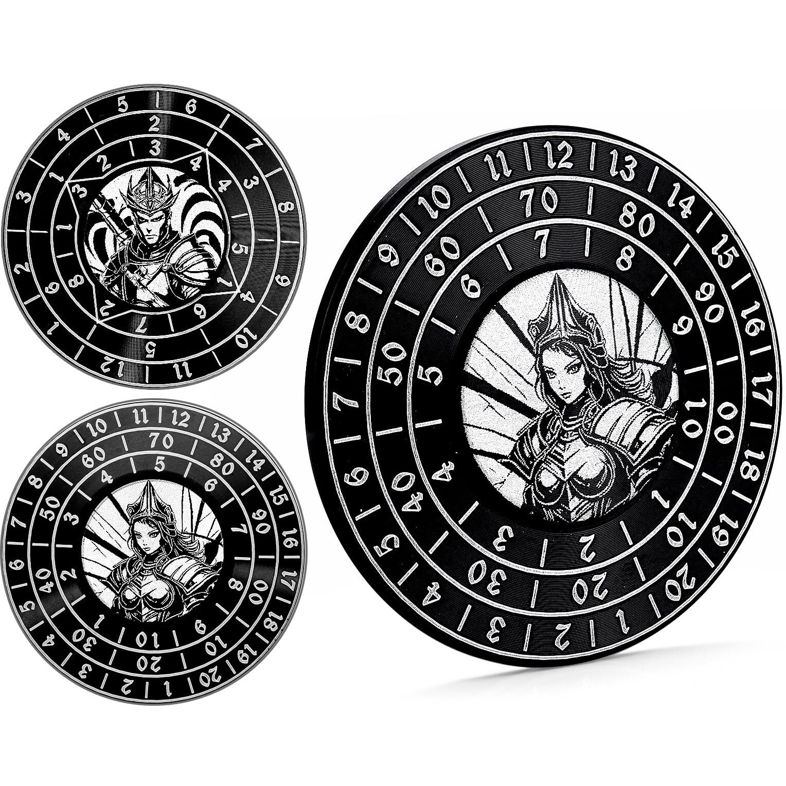 Pjoy Spinner Dice 7-In-1 Metal Dnd Dice Set Built-In D4  D6  D8  D10  D%  D12 And D20 Unique Dice Spinner Fighter Metal D&D Dice For Dungeons And Dragons Dnd Gifts Stocking Stuffers Dados Giratorios