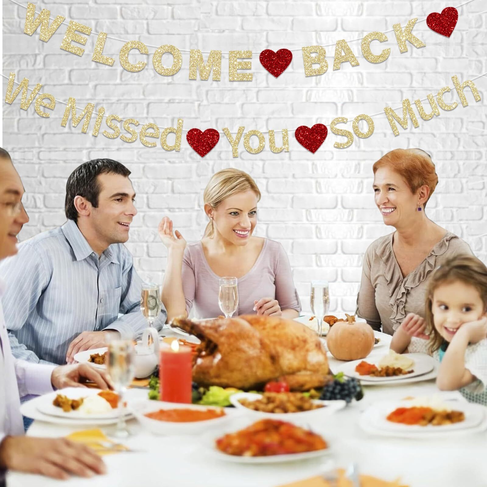 Fhgg Welcome Back Decorations Banner We Missed You So Much Banner Decorations Glitter Gold Returning Home Party Paper Sign Teenager Homecoming Returning Home Retiring From The Army Decorations