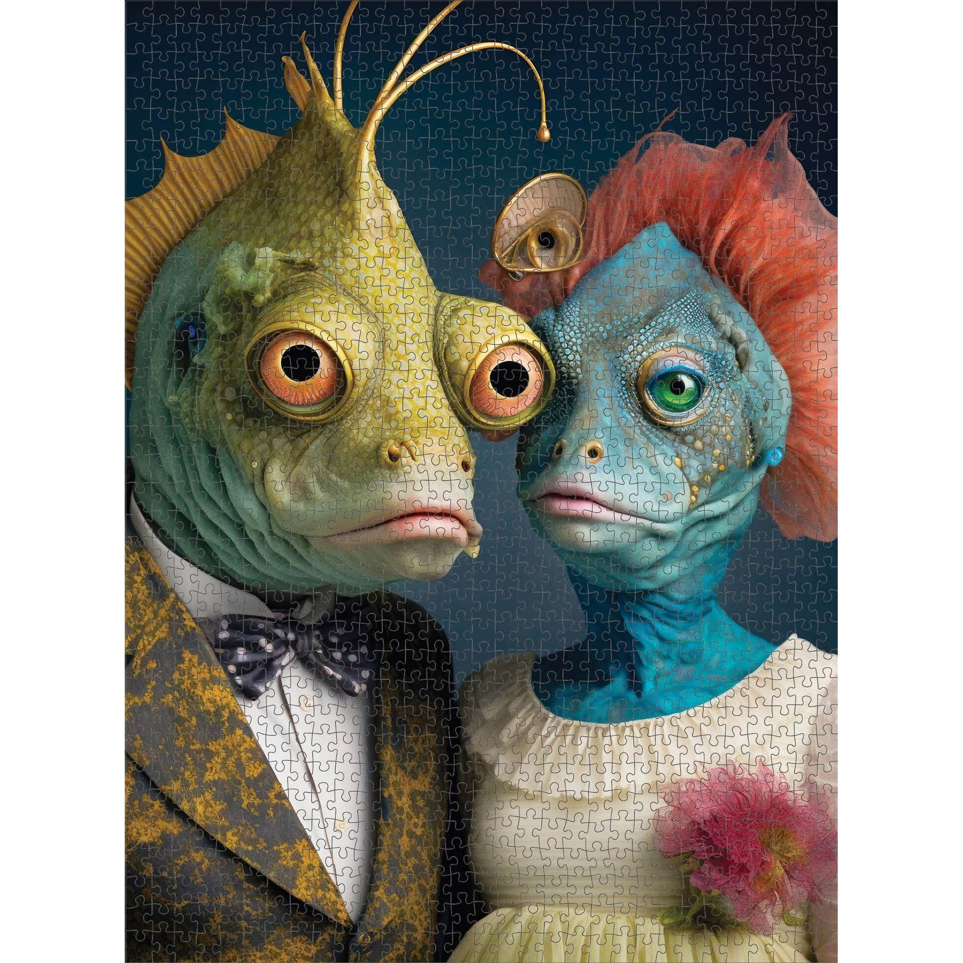 Cross & Glory - Meet The Aliens Zorin And Etrax - 1000 Piece Jigsaw Puzzle For Adults | Unique Alien Couple Artwork | Part Of The Meet The Aliens Series