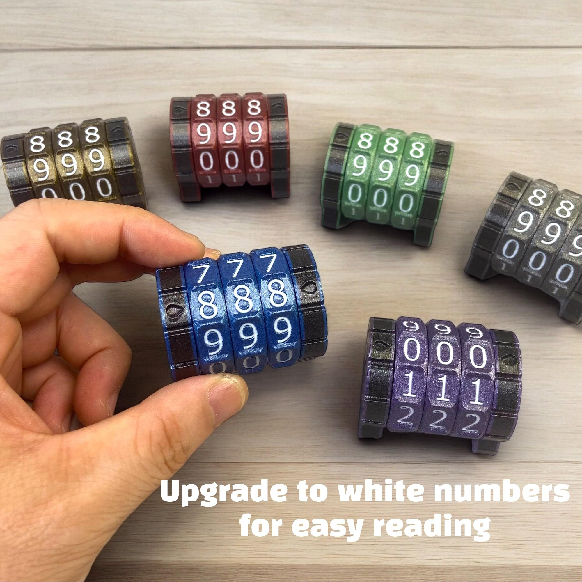 Life Counter Game Counter Health Tracker For Board Game  Rpg Card Games  Comaptiable With Mtg (Blue+White Number)