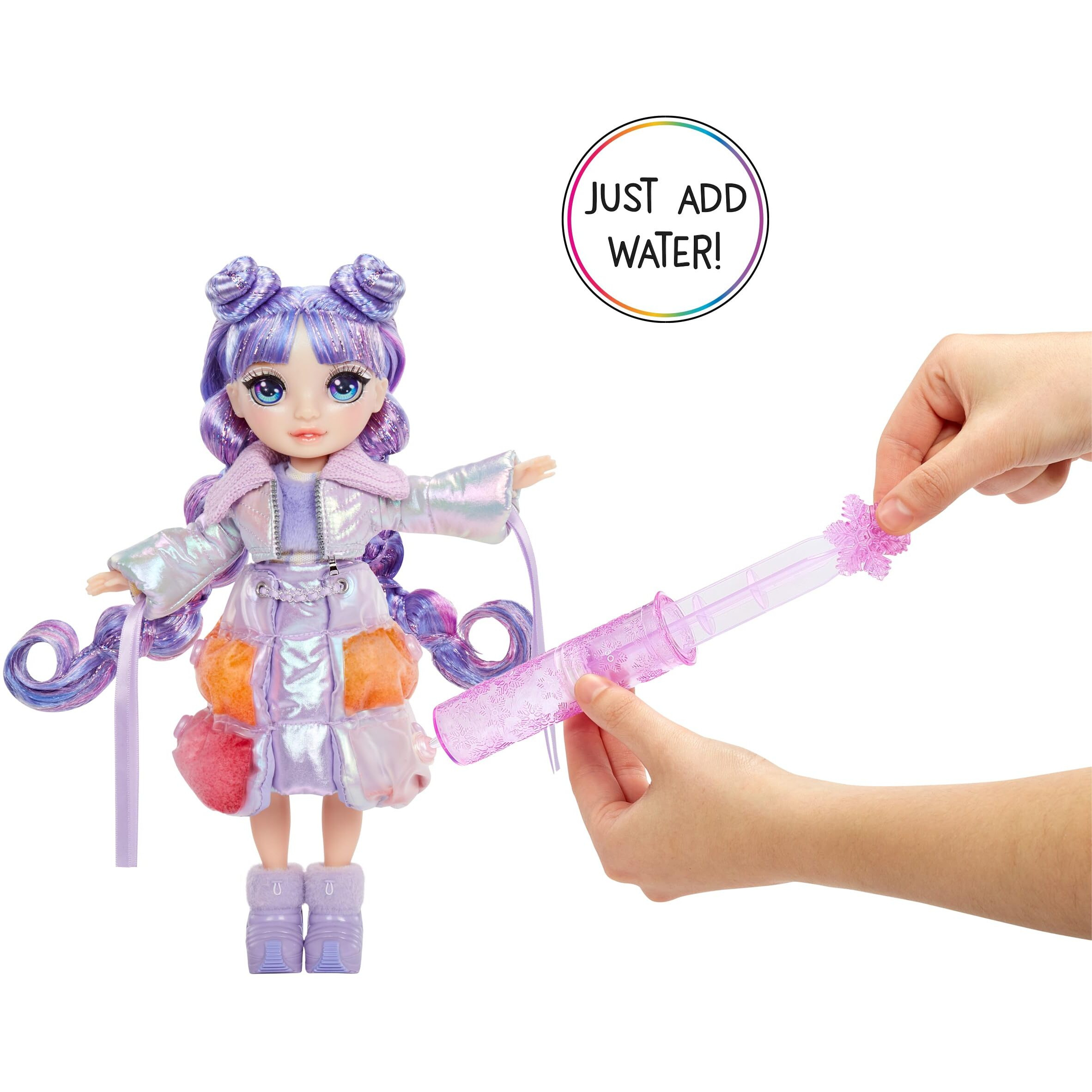 Rainbow High Winter Wonderland Violet - Purple 11  Fashion Doll With Magic Snow Hidden In Fashion That Puffs Up With Water  And Snowman Kit  Great Gift For Kids 4-12 Years Old