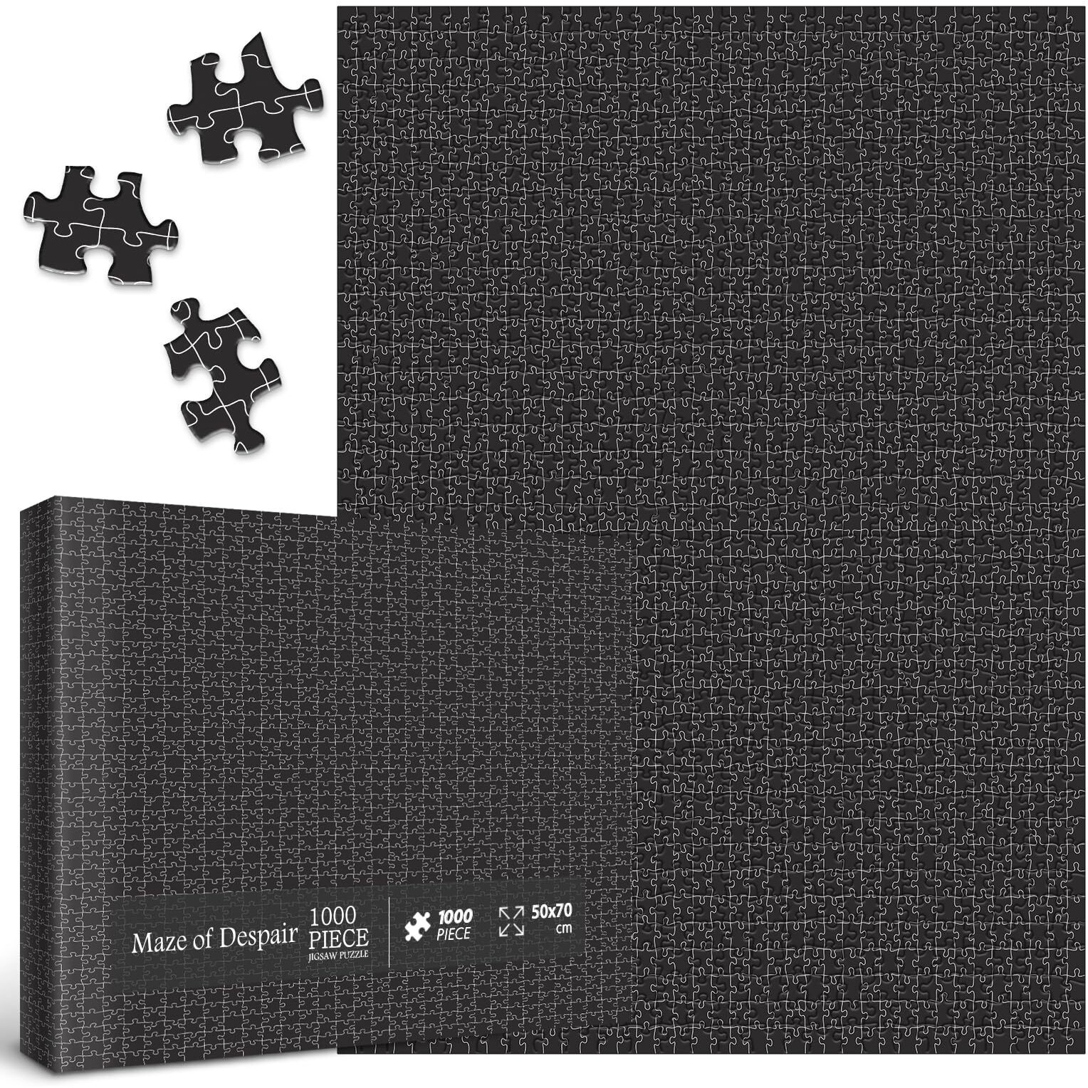 Impossible Mystic Maze Puzzles For Adults 1000 Pieces  Difficult Black And White Jigsaw Puzzles  Hard Challenging Crazy Line Puzzle