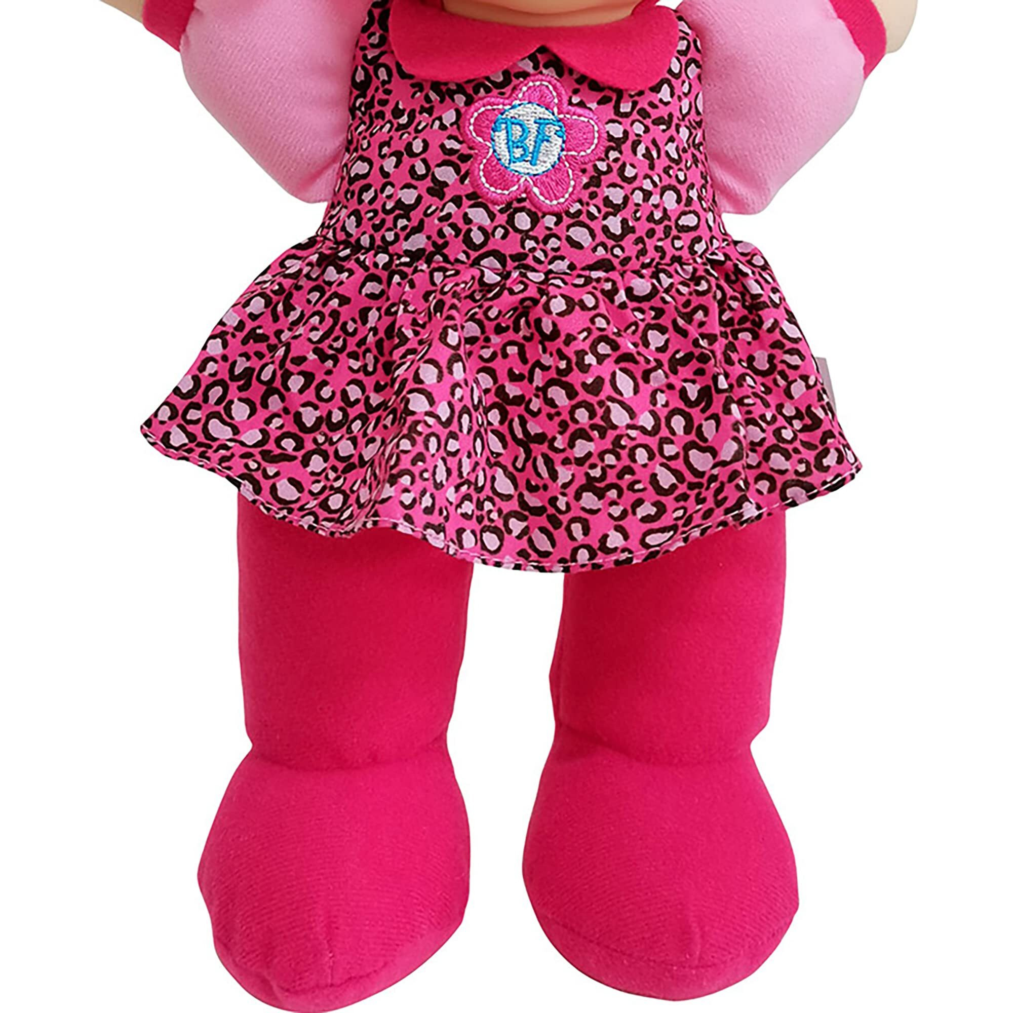 Baby's First Soft & Cuddly Baby Kisses Doll - Dressed In Print Top And Leggings - Press Her Tummy For A Sweet Kisses Sounds And Says I Love You