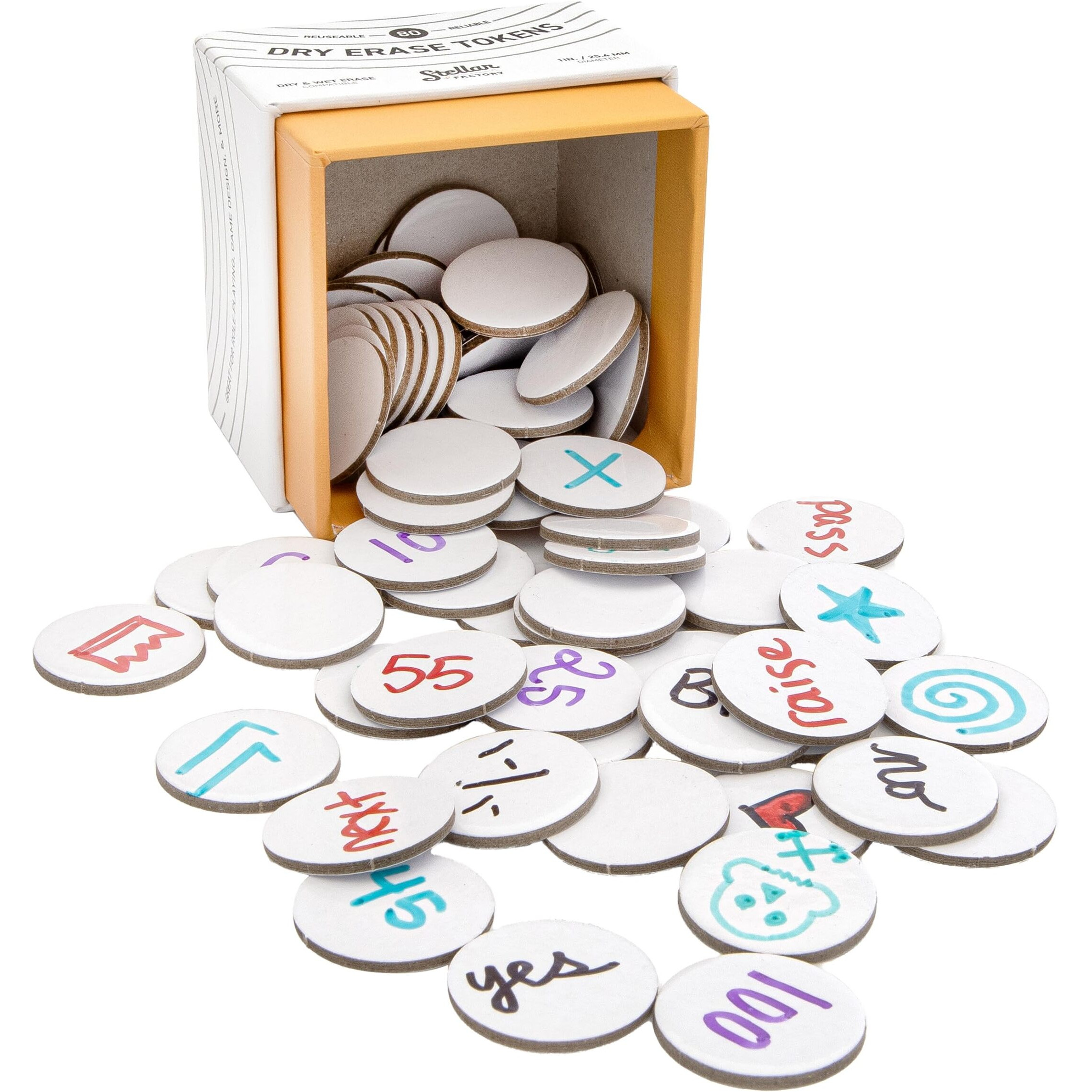 Stellar Factory Dry Erase Tokens Reusable For Diy  Game Design  And Rpgs (80 Pcs)
