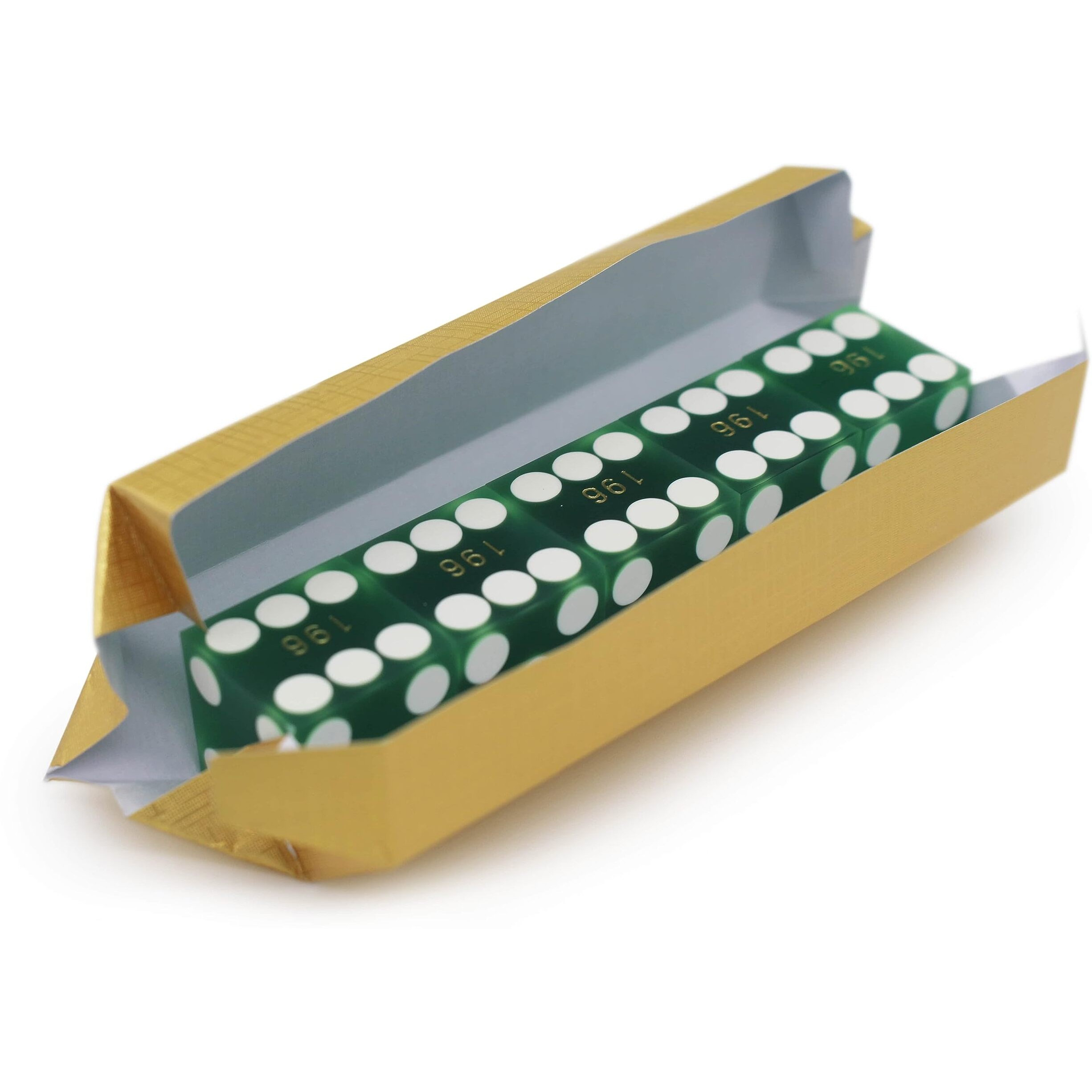 19Mm Professional Casino Dice - Set Of 5 Sand Green Dice - Razor Edge  Matching Serialized Set - Authentic Las Vegas Dice Experience For Craps And More From Cgs