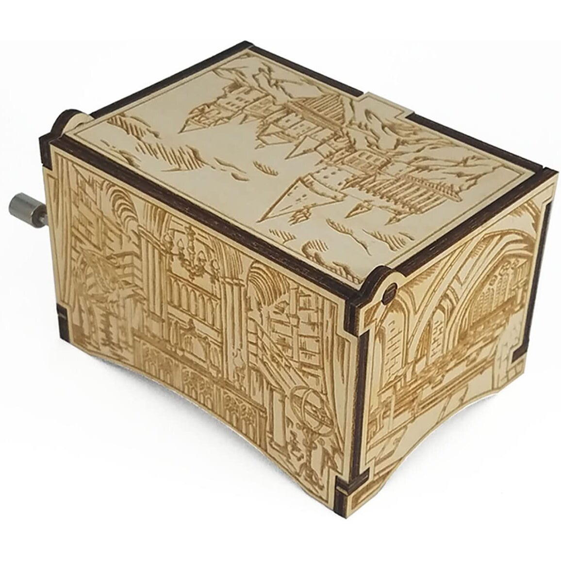 Thelaser'sedge  Hogwarts Castle  Harry Potter Music Box With Movies Hedwig's Theme  Gifts For Women  Men  Birthday  Christmas  Mothers Day  Anniversary Or Merchandise Decor - Happiness Quote