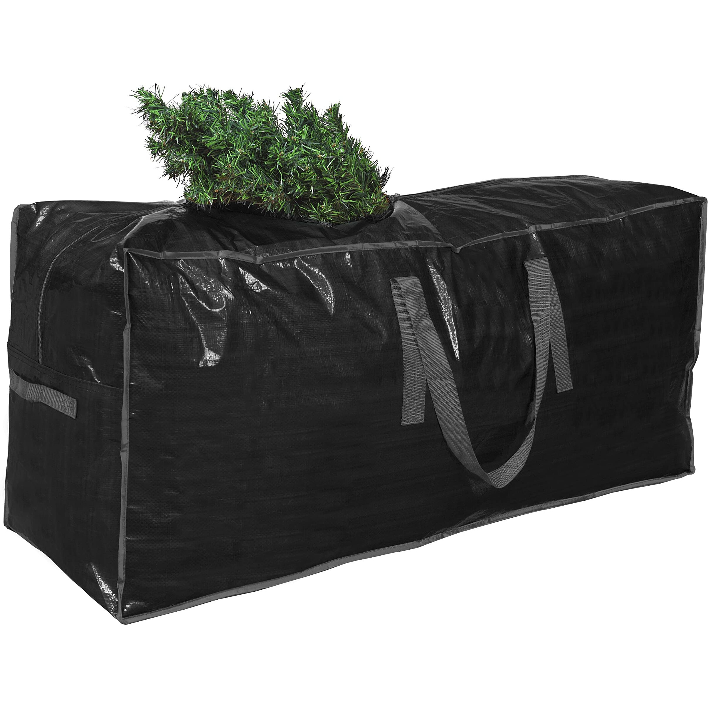 Artificial Tree Storage Bag By Propik | Perfect For Up To 9 Tall Disassembled Tree | 65  X 15  X 30  Holiday Tree Storage Case | Xmas Storage Container With Handles And Sleek Zipper (Black)