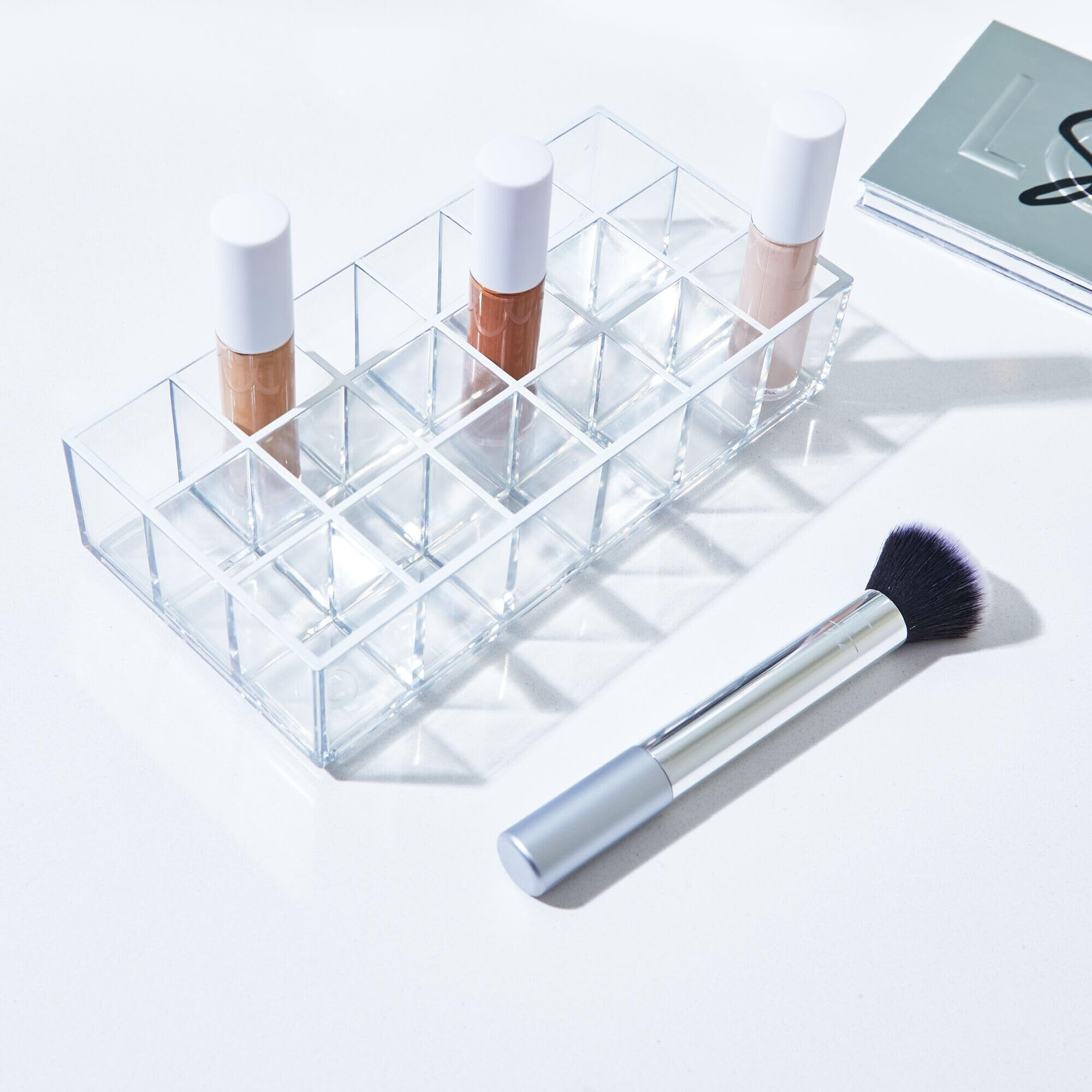 Idesign The Sarah Tanno Collection Plastic Lipstick Organizer  8"" X 4"" X 2""  Clear