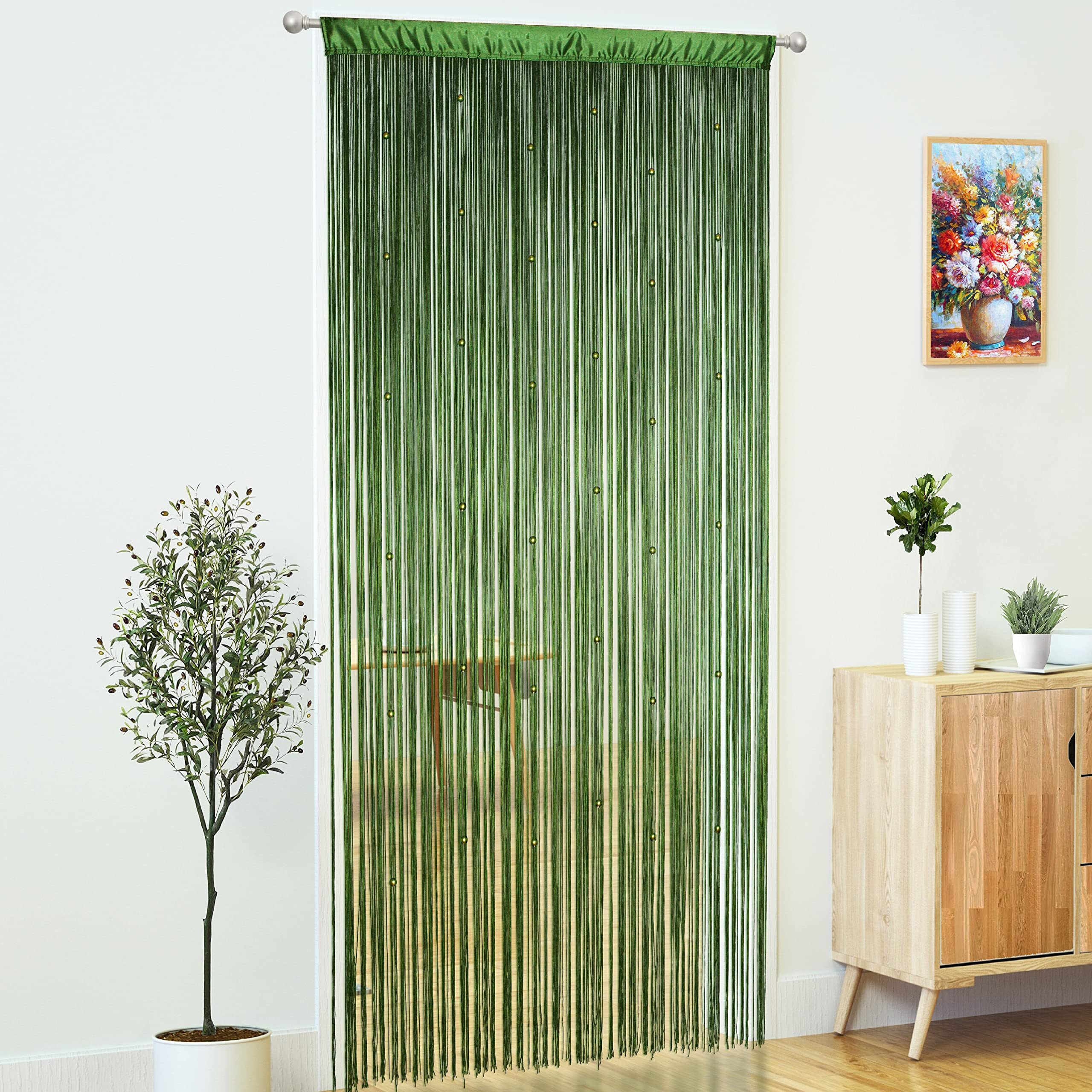 Yaoyue Beaded Curtain Door String Curtains For Doorways Tassels Beads Hanging Fringe Hippie Window Hallway Entrance Wall Closet Bedroom Privacy Decor