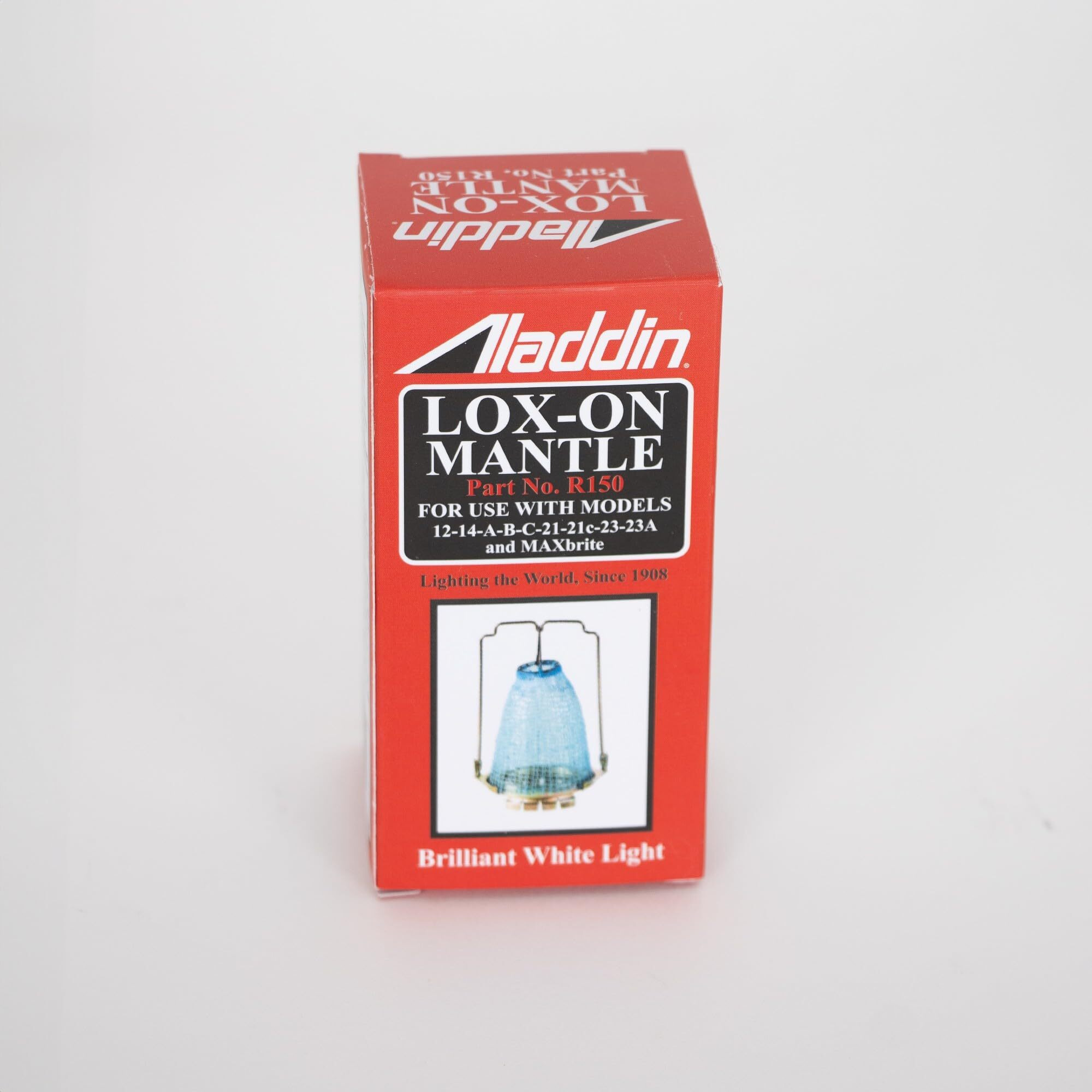 Aladdin R150 Lox-On Oil Lamp Mantle For Brighter And Cleaner Light Equal To 40W Bulb