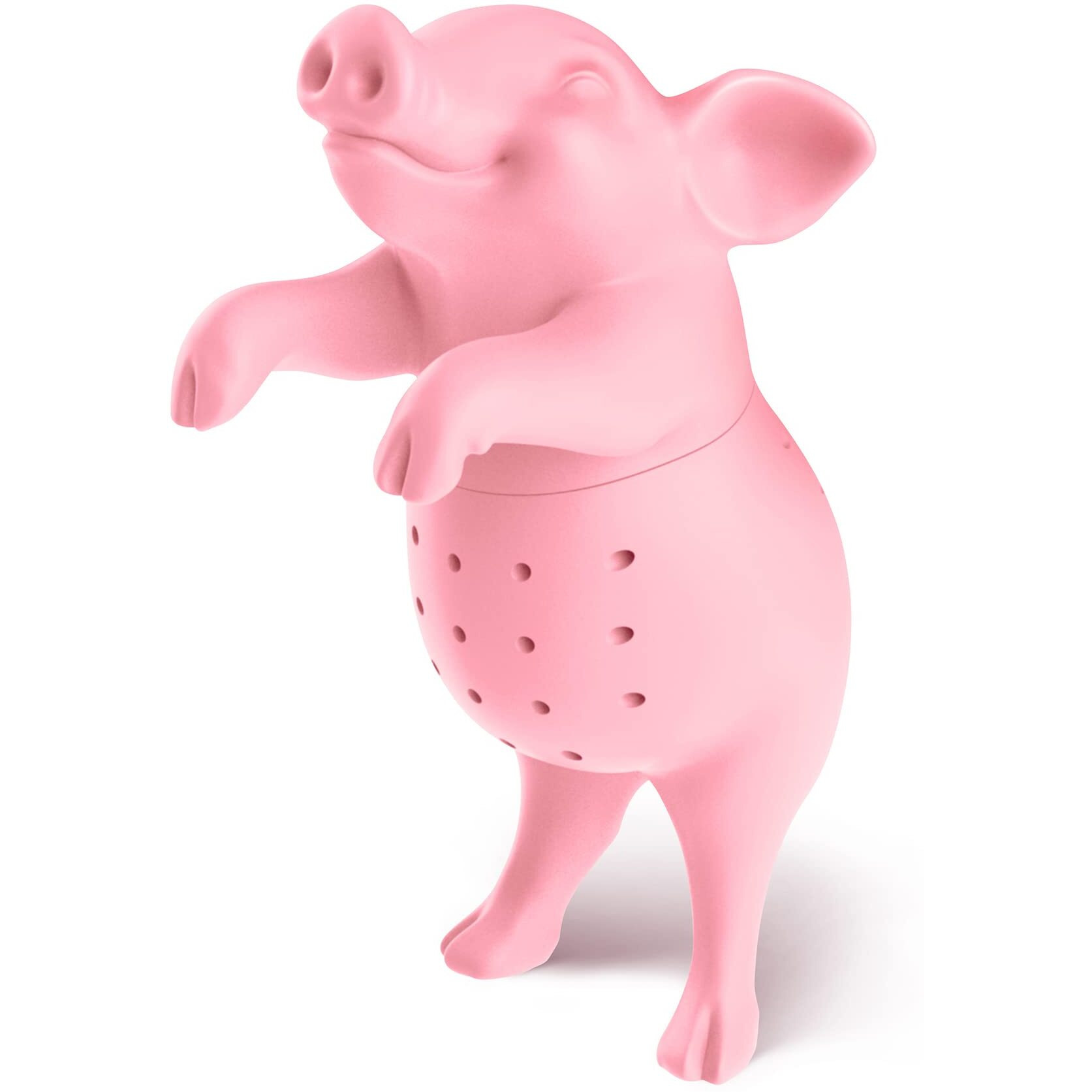 Genuine Fred  Hot Belly  Pig Reusable Silicone Tea Infuser  Pink  Fun Gift For Tea Lovers  Clever Kitchen Gadget