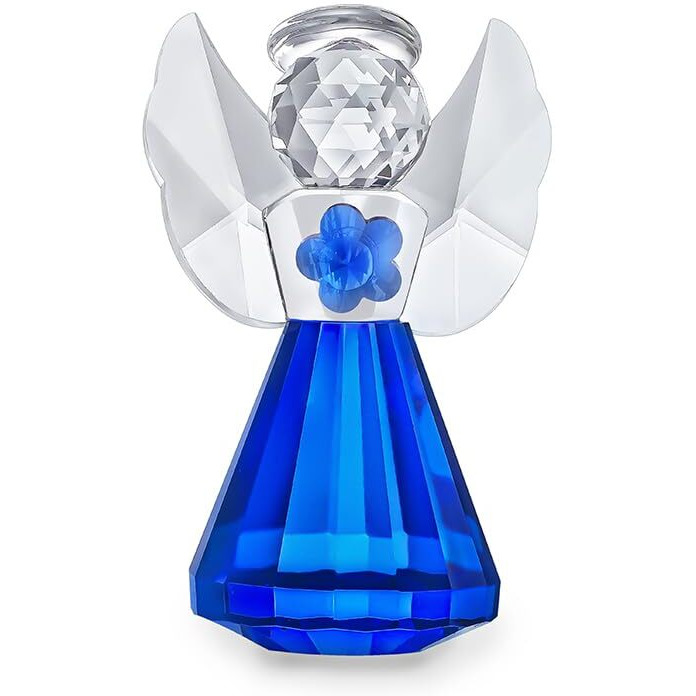 Hdcrystalgifts Blue Crystal Angel Figurine Glass Guardian Angel Statue Gifts For Women  Art Collectible Figurines For Home Decor