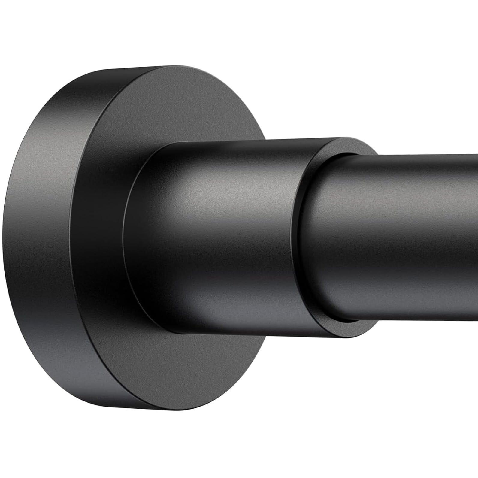 Briofox Shower Curtain Rod Adjustable 18-64 Inch  Stainless Steel Spring Tension Shower Rod No Drilling Non Slip  Matte Black