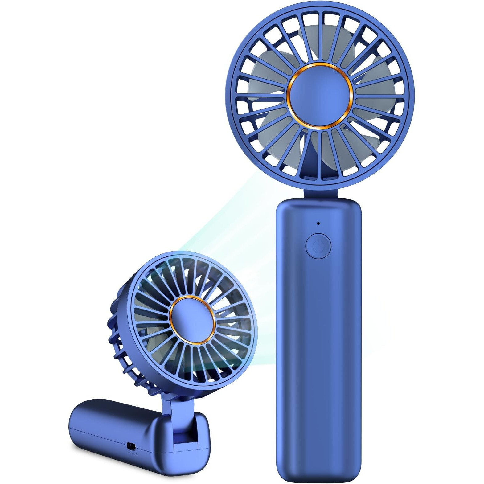 Hssio Portable Mini Fan  Handheld Fan  Small Desk Fan 180 Adjustable  3-8 Hours Working Time  3 Speeds  2000Mah Battery Operated Fan Usb Rechargeable For Indoor Outdoor Travel