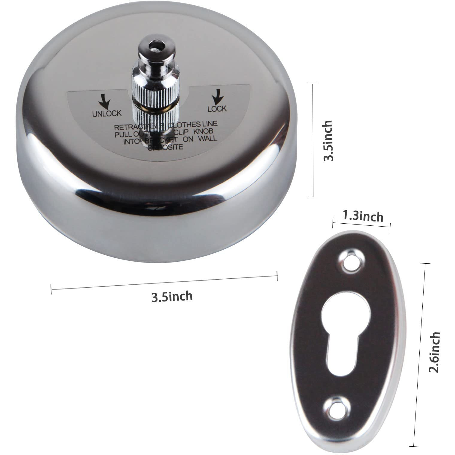 Jhhsyu 2 Pcs Retractable Clothesline 304 Stainless Steel Durable With Heavy Duty Adjustable Rope Shower Clothes Line For Outdoor And Indoor