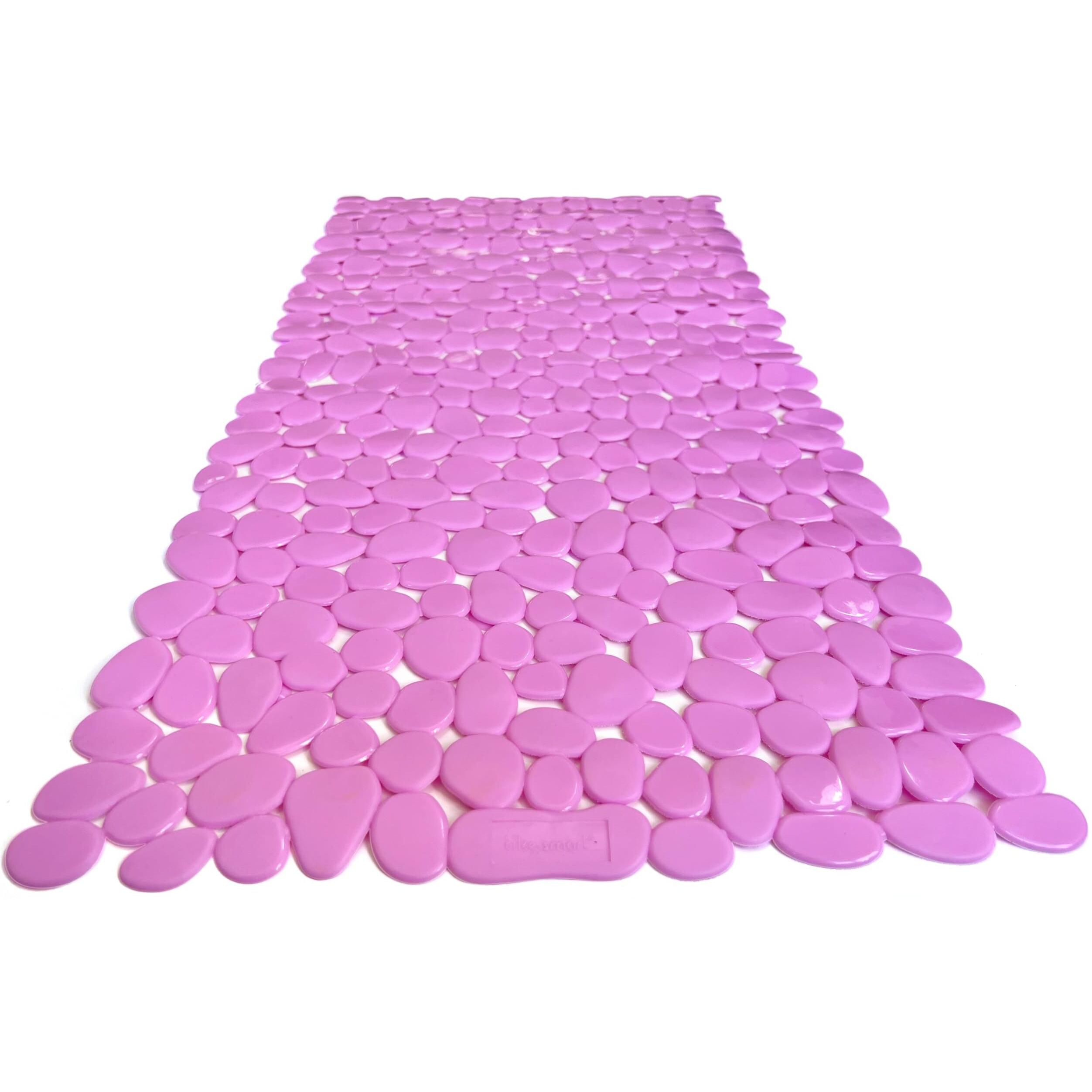 Tike Smart Pebbles  Non-Slip Bathtub/Shower Mat 27.5 X14  Rectangular  Non-Toxic  Safe  Clean  Machine-Washable  Superior Grip & Drainage  Vinyl  For Smooth Floors Only  Opaque Pink