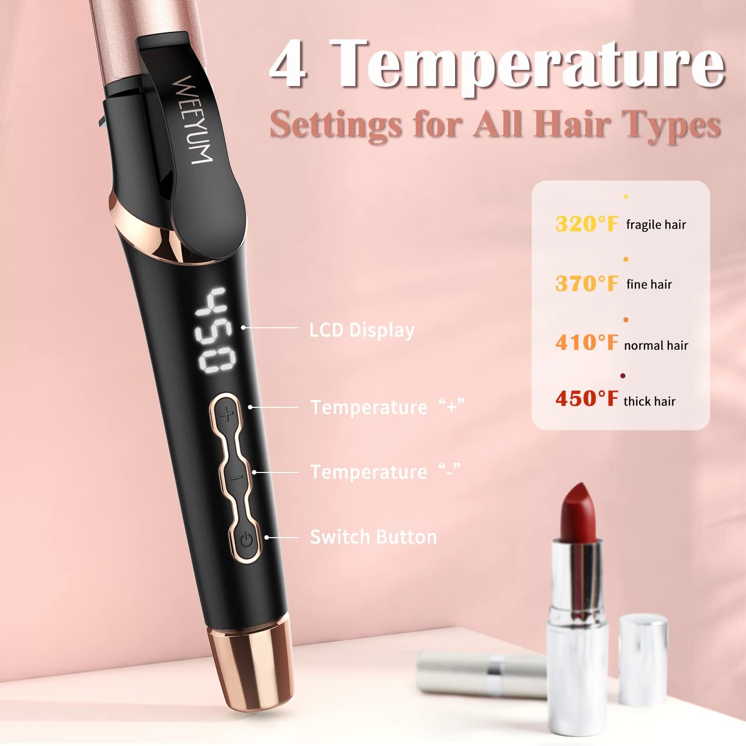 2 In 1 Hair Straightener And Curler  1 1/4 Inch Curling Iron Dual Voltage Travel Flat Iron Curling Iron In One With 4 Adjustable Temp For All Hair Types(Regular Size)