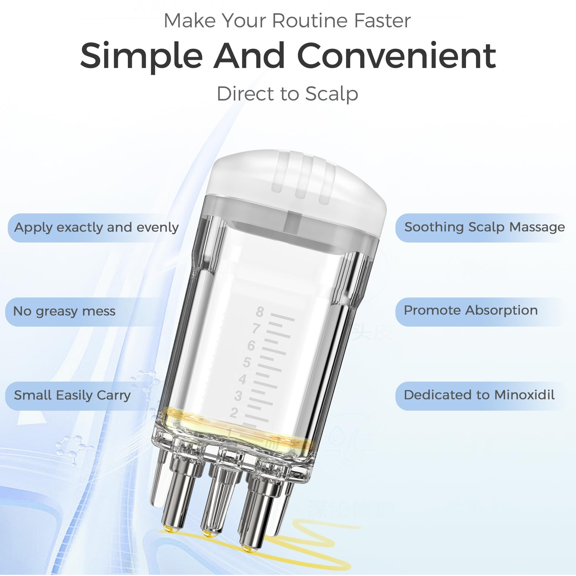 Minoxidil Applicator 2 Pcs Easy Fast Apply Exactly Effective Massage Mini Scalp Applicator Comb Dedicated To Minoxidil Hair Growth Serum Root Comb Applicator Bottle Minoxidil Applicator Brush Tool