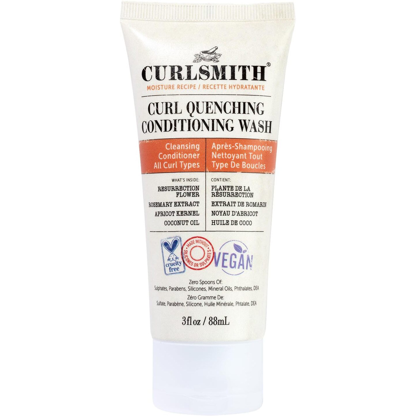 Curlsmith - Curl Quenching Conditioning Wash - Vegan Cowash 2 In 1 Conditioner And Shampoo For Wavy  Curly And Coily Hair (3Oz)