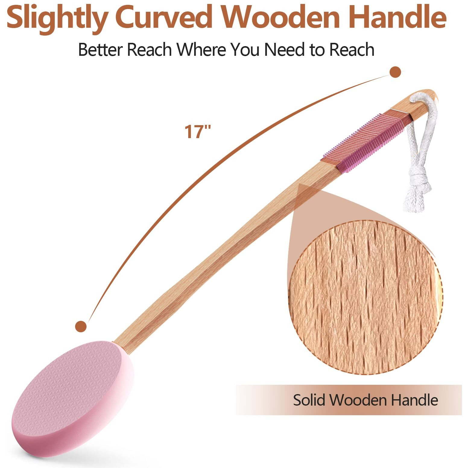 Svarvns Lotion Applicator For Back And Feet With 2 Replaceable Pads  17 "" Back Lotion Applicator For Women  Elderly Apply To Lotion  Suncreen  Cream Medicine  White