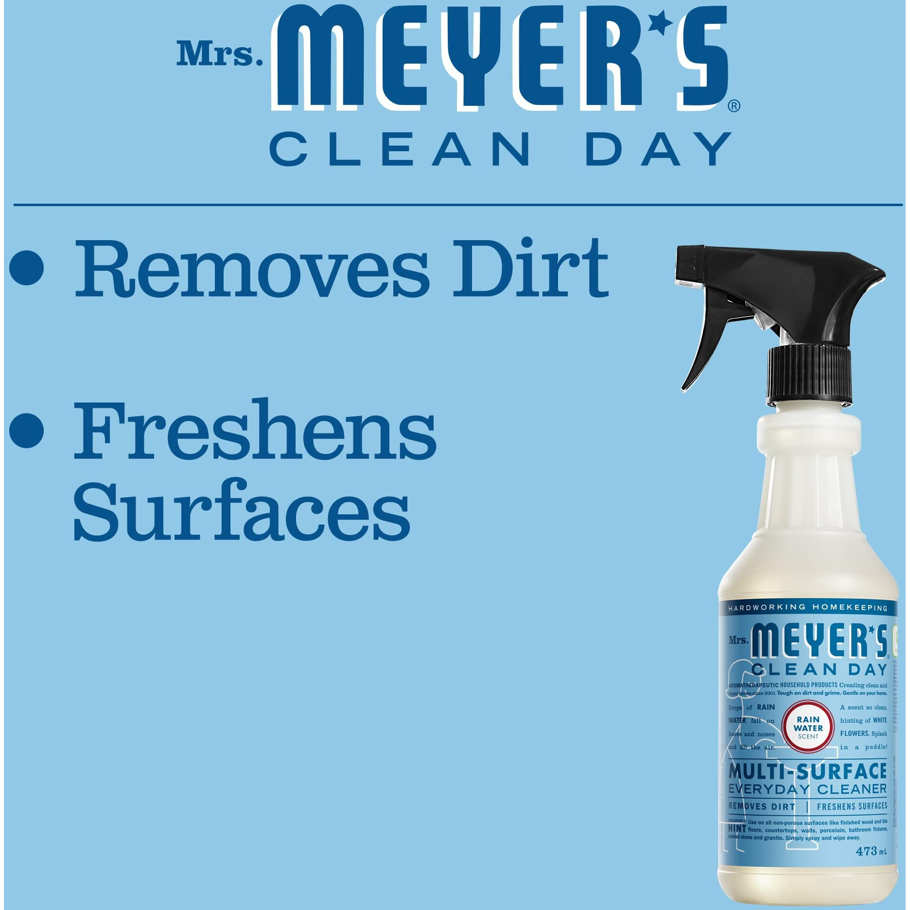 Mrs. Meyer's Clean Day All-Purpose Cleaner Spray  Rain Water  16 Fl. Oz - Pack Of 3