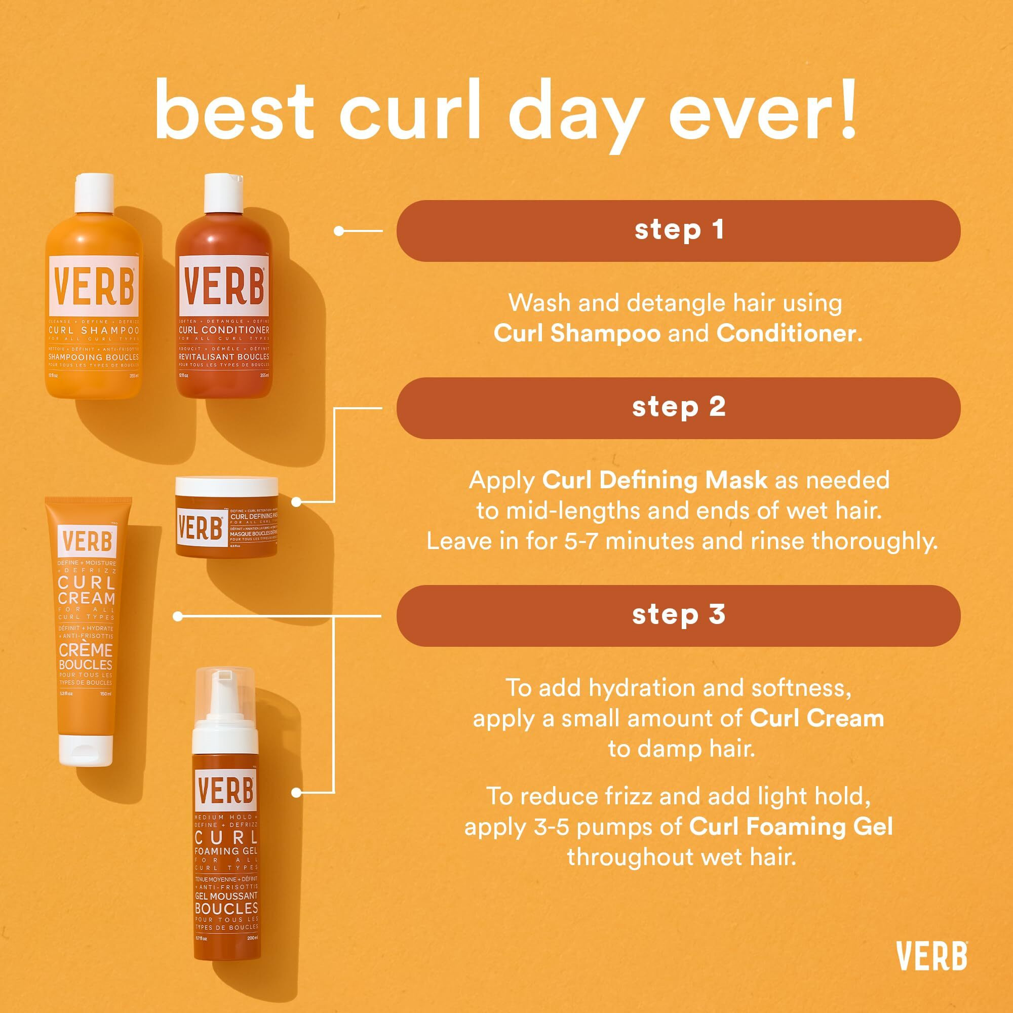 Verb Curl Cream - Vegan Curl Styling Cream - Lightweight Leave In Curl Defining Cream - Anti-Frizz Curl Cream Provides Shape  Softness And Hold - Paraben Free  Sulfate Free Curl Styler  5.3 Fl Oz